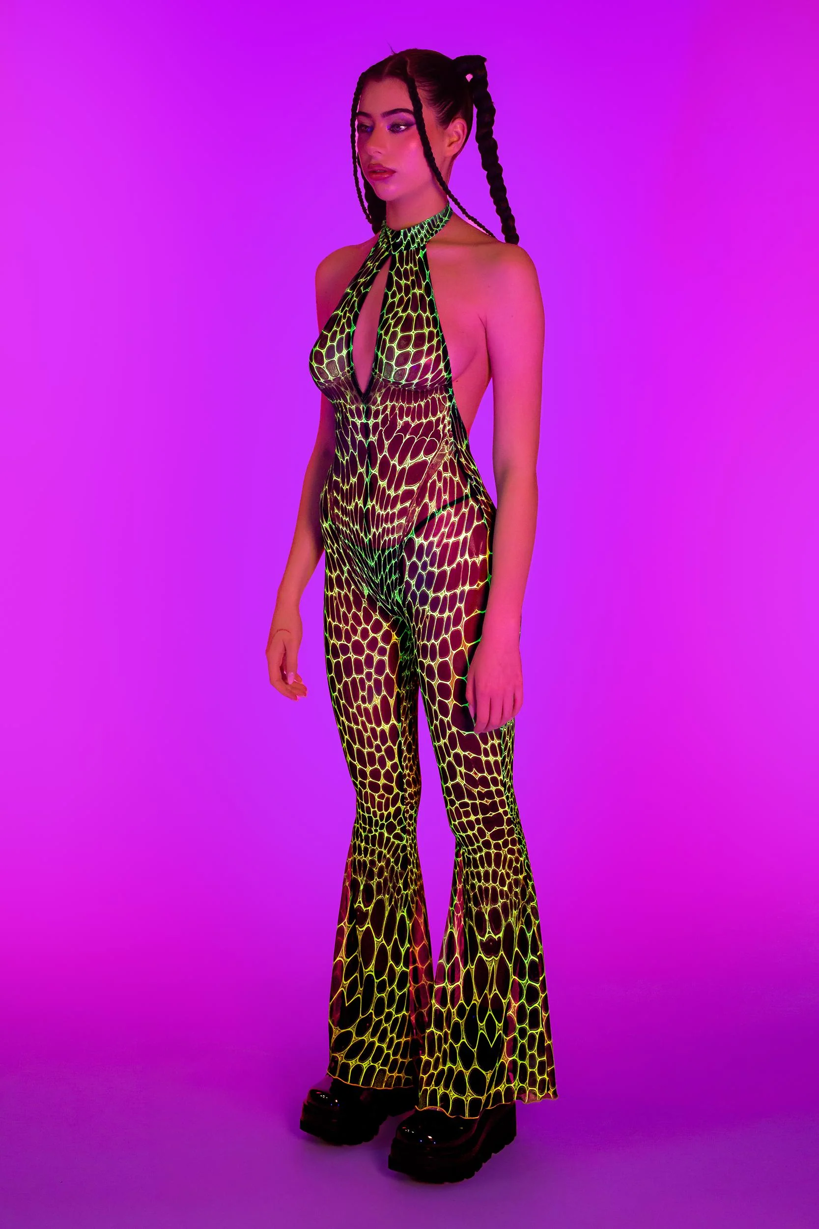A Little Reptilian Mesh Halter Romper - Image 5