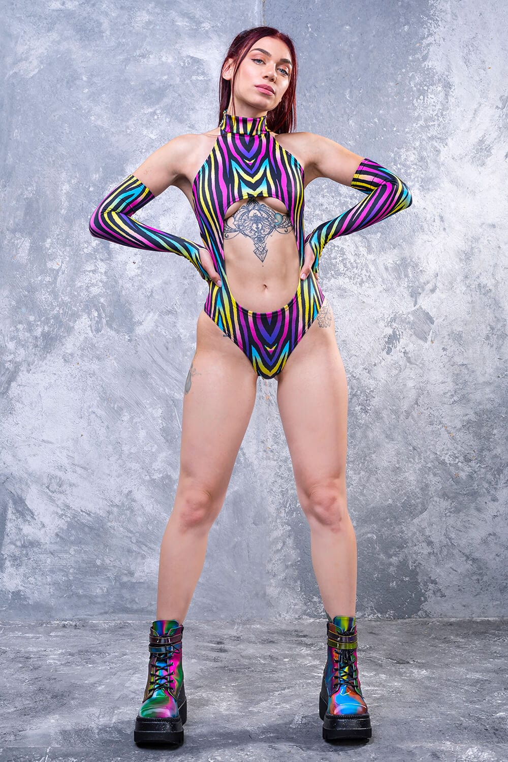 Alluring Cut Out Bodysuitt - Image 2