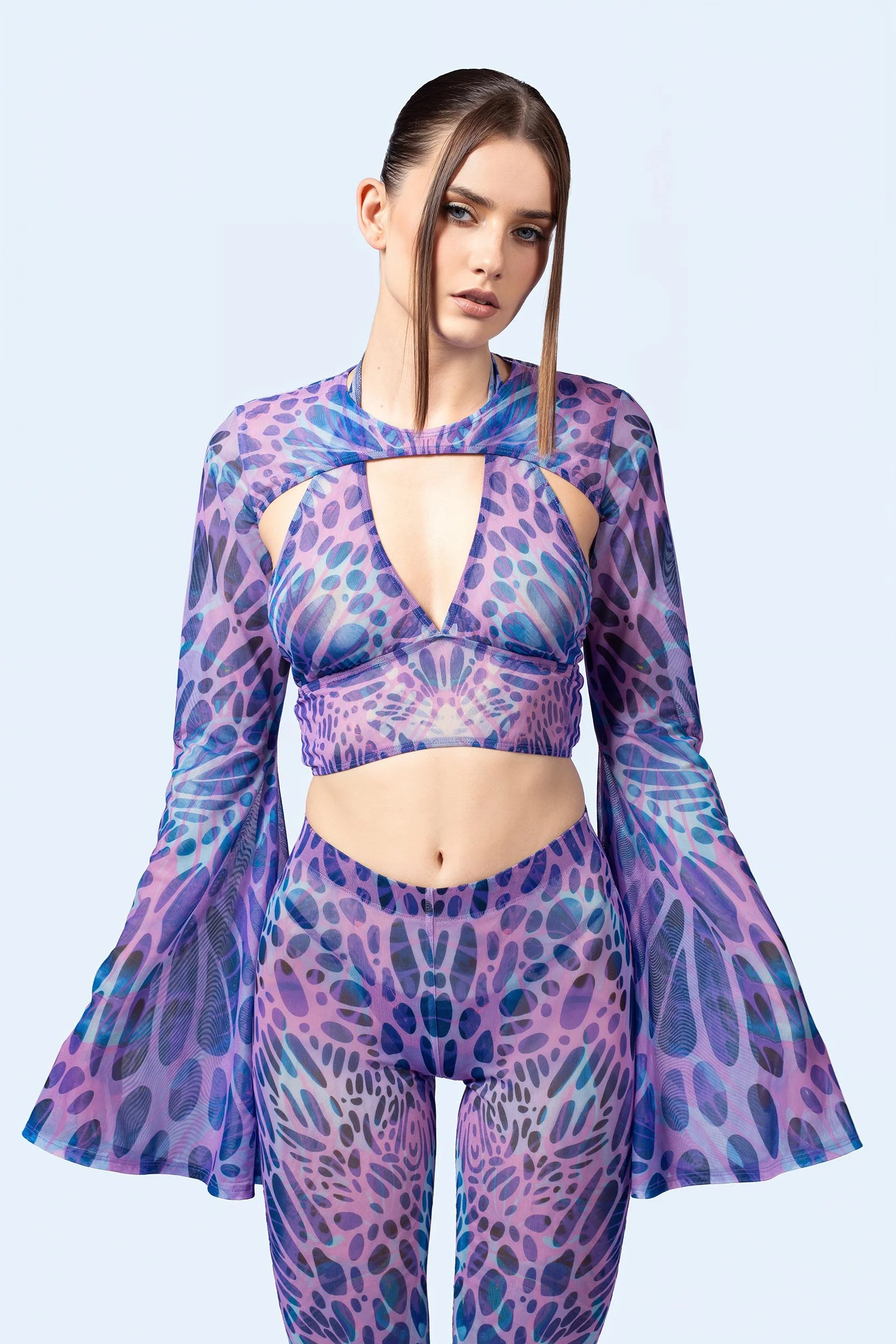 Amethyst Criss Cross Top And Shrug