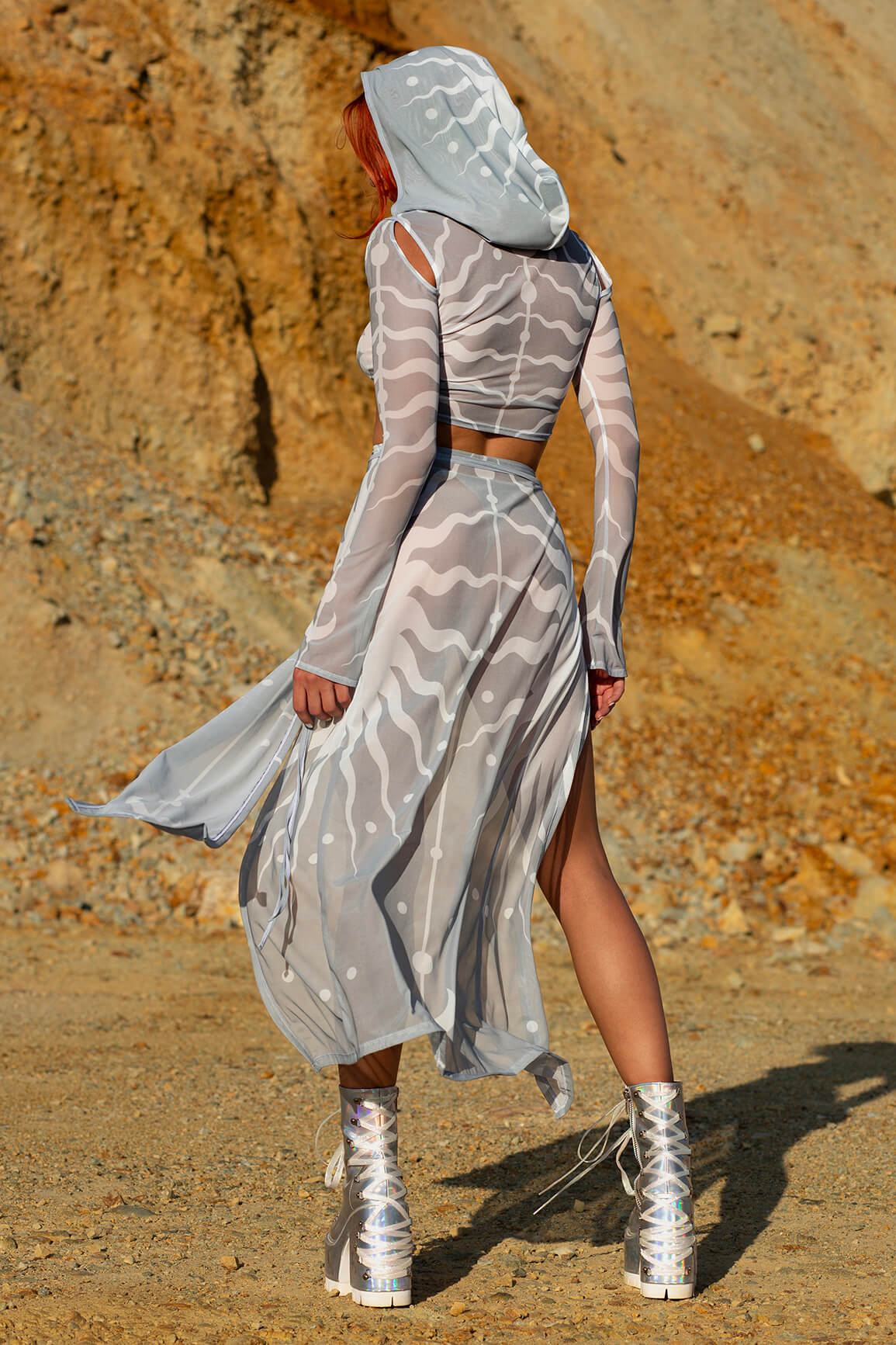 Atacama White Mesh Skirt - Image 4
