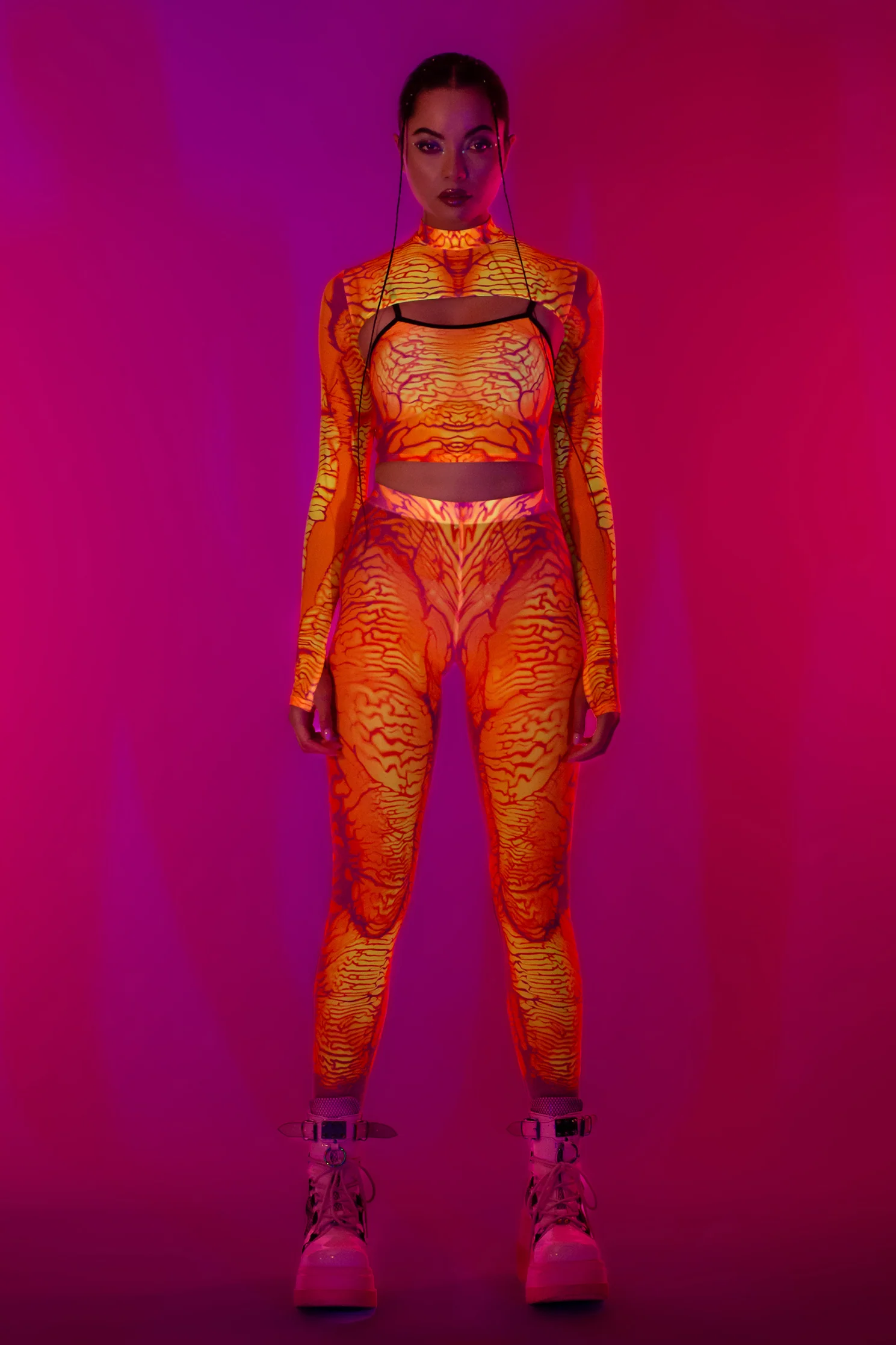 Beneath The Surface Mesh 2 Piece Shrug - Image 5