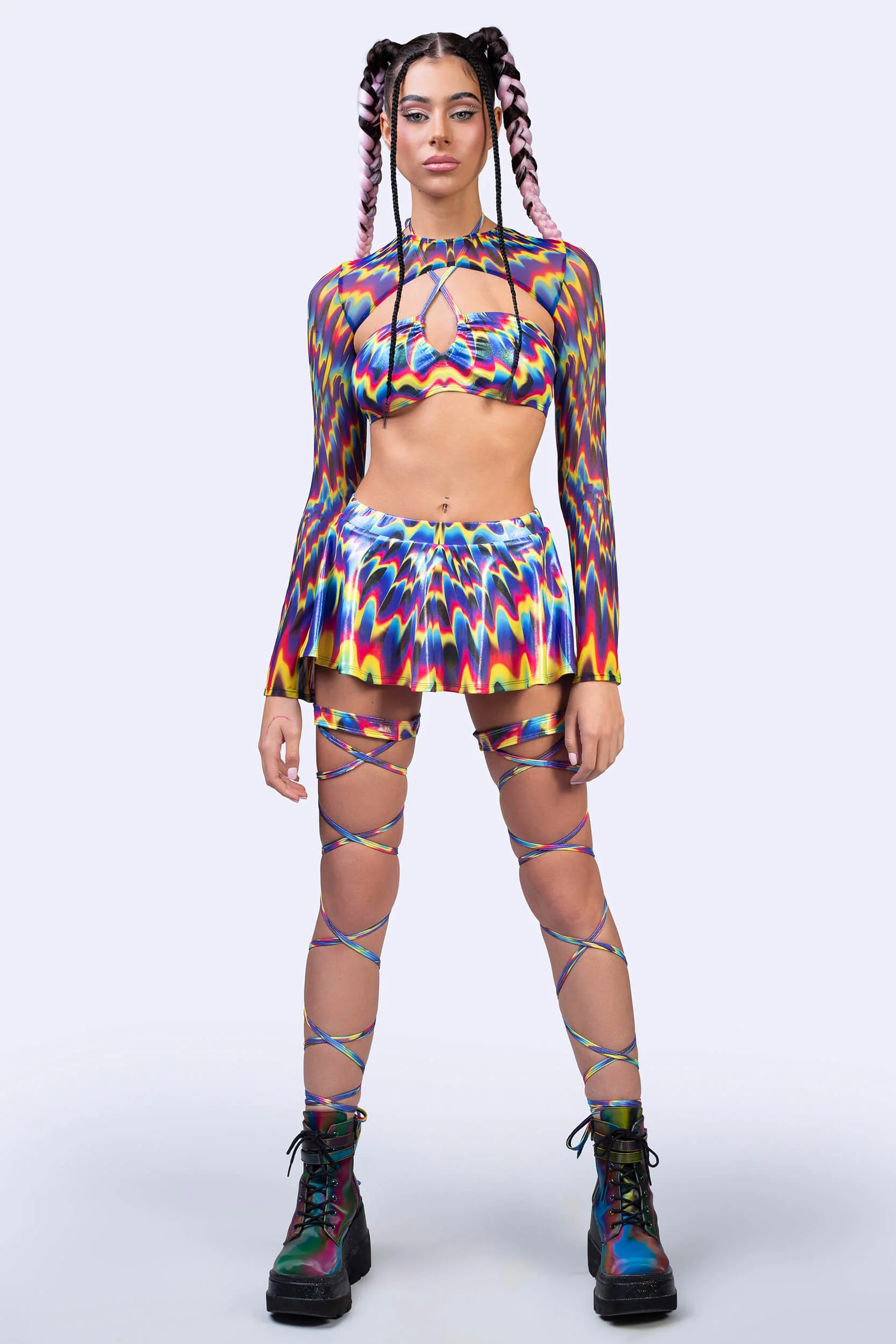 Binary Bloom Mini Skort - Image 5