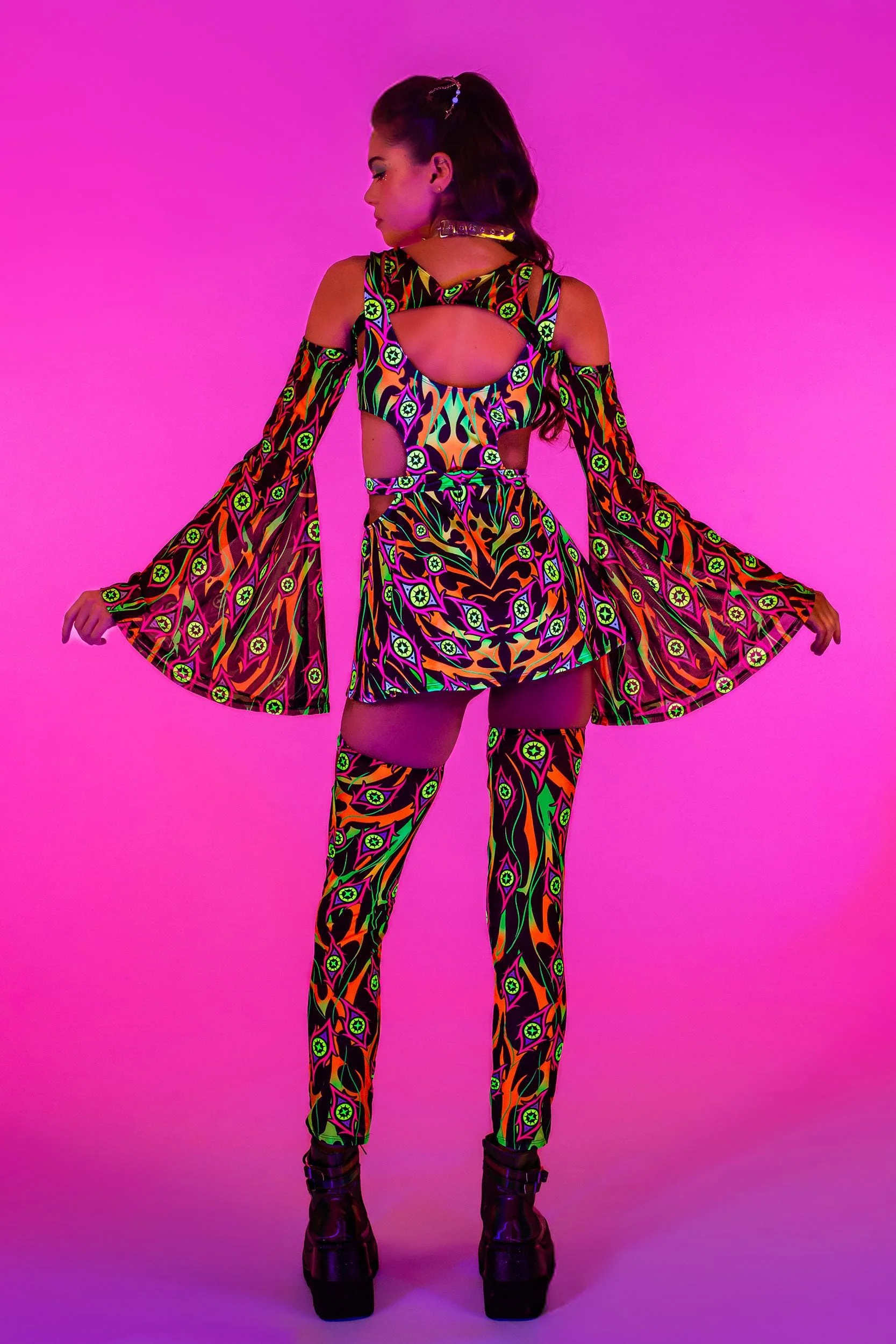 Burning On Buckle Cutout Dress - Image 5
