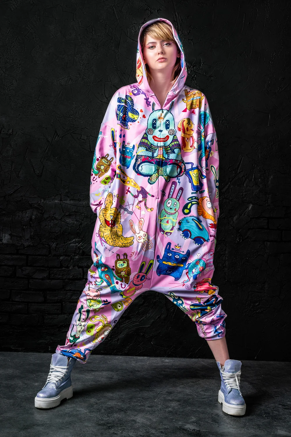 Rabbidelic Pink Onesie - Image 2