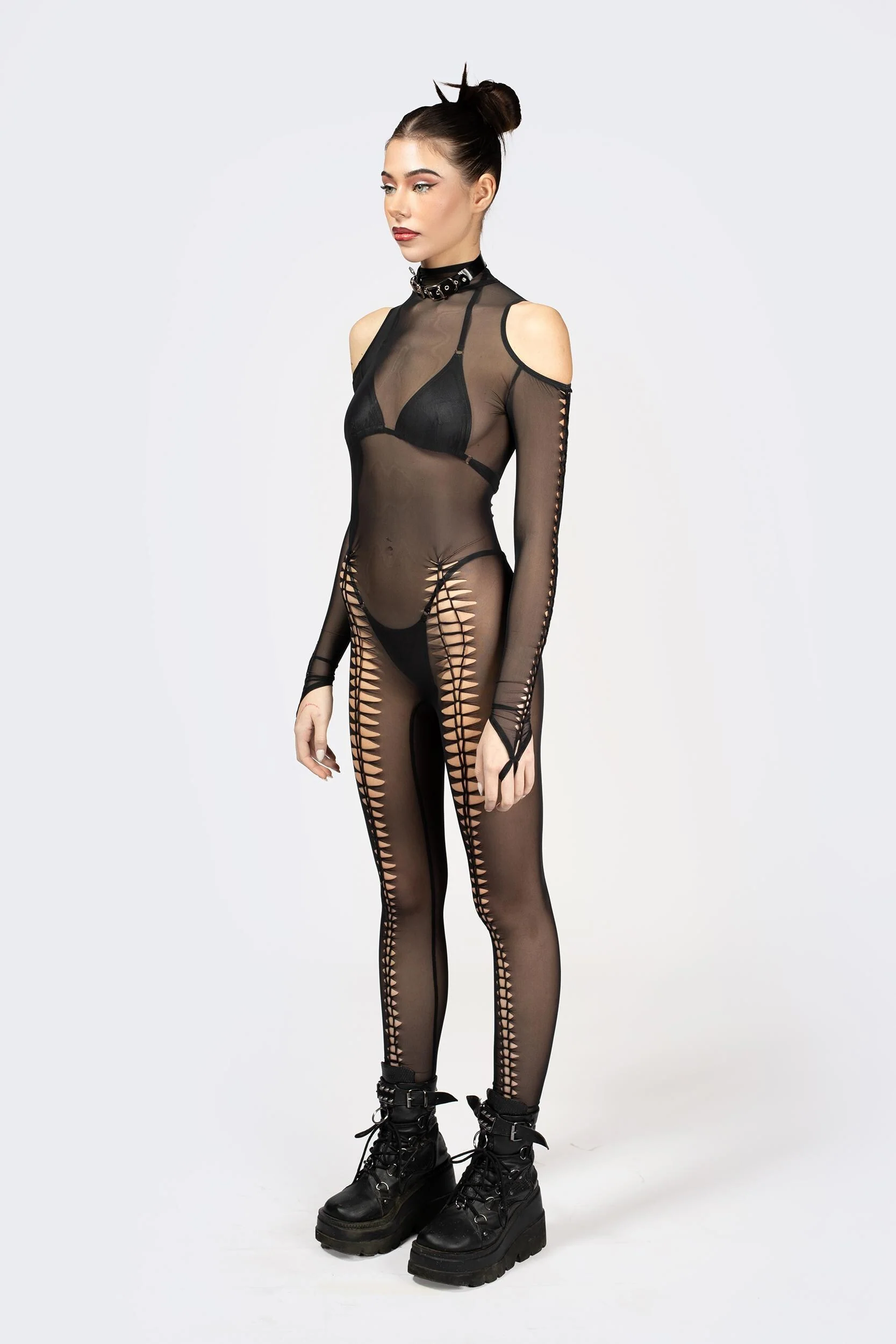 Can U Knot Black Handwoven Catsuit - Image 4