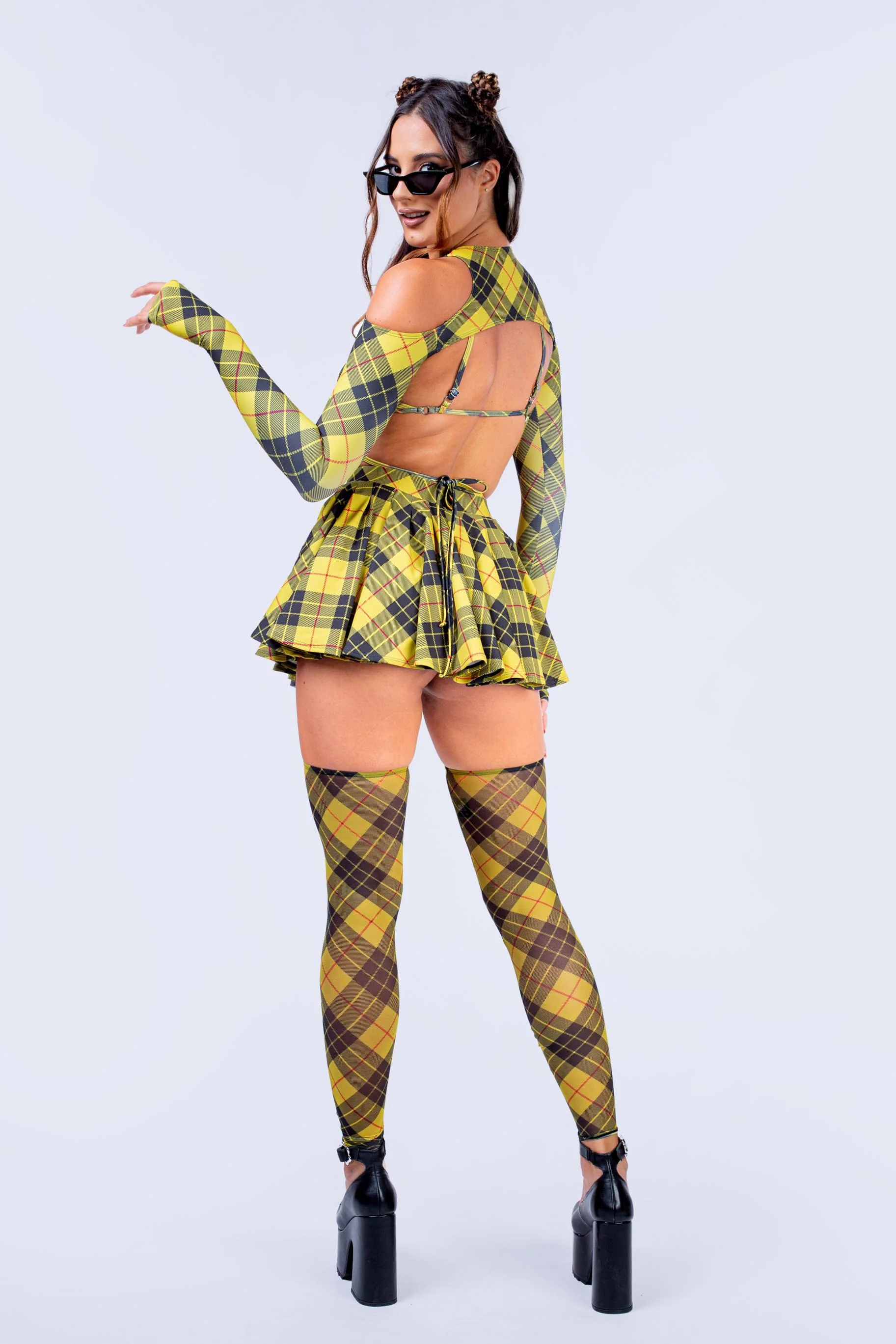 Clueless Triangle Top, Shrug and Skirt Set - Image 2