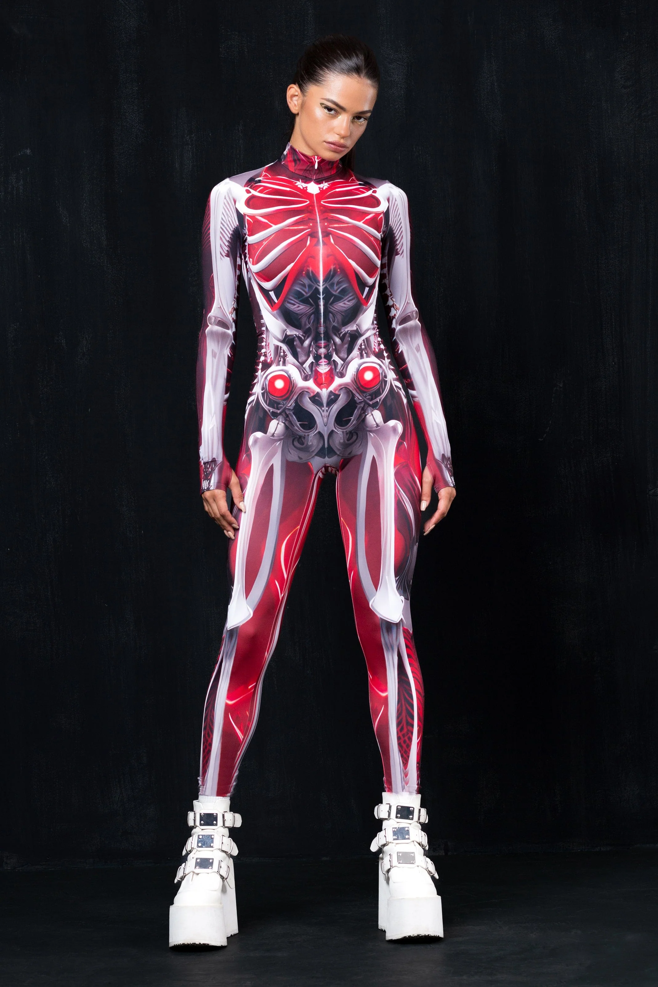 Crimson Skeleton Costume - Image 3