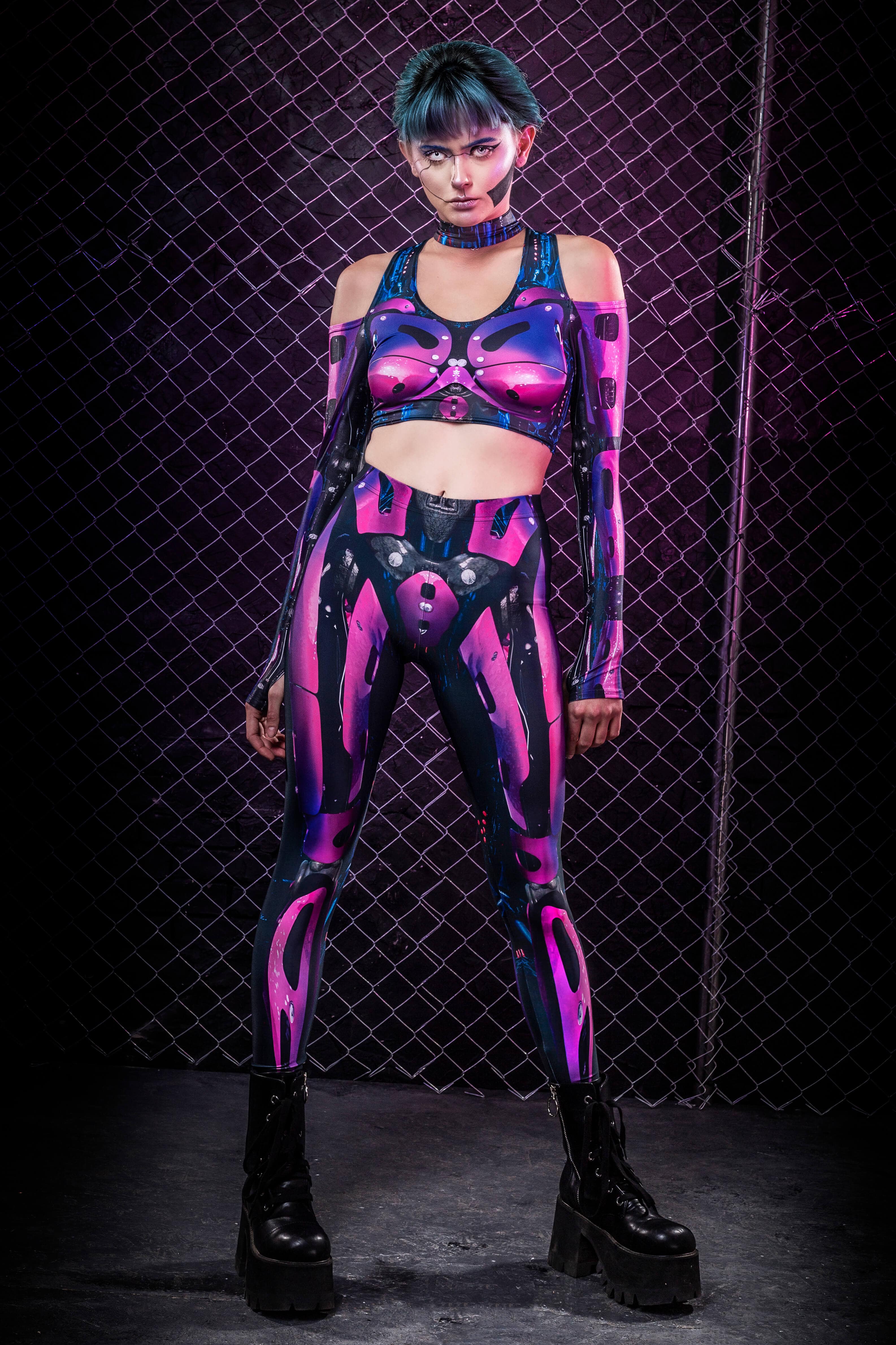 Cyberware Android Magenta Long Top - Image 3
