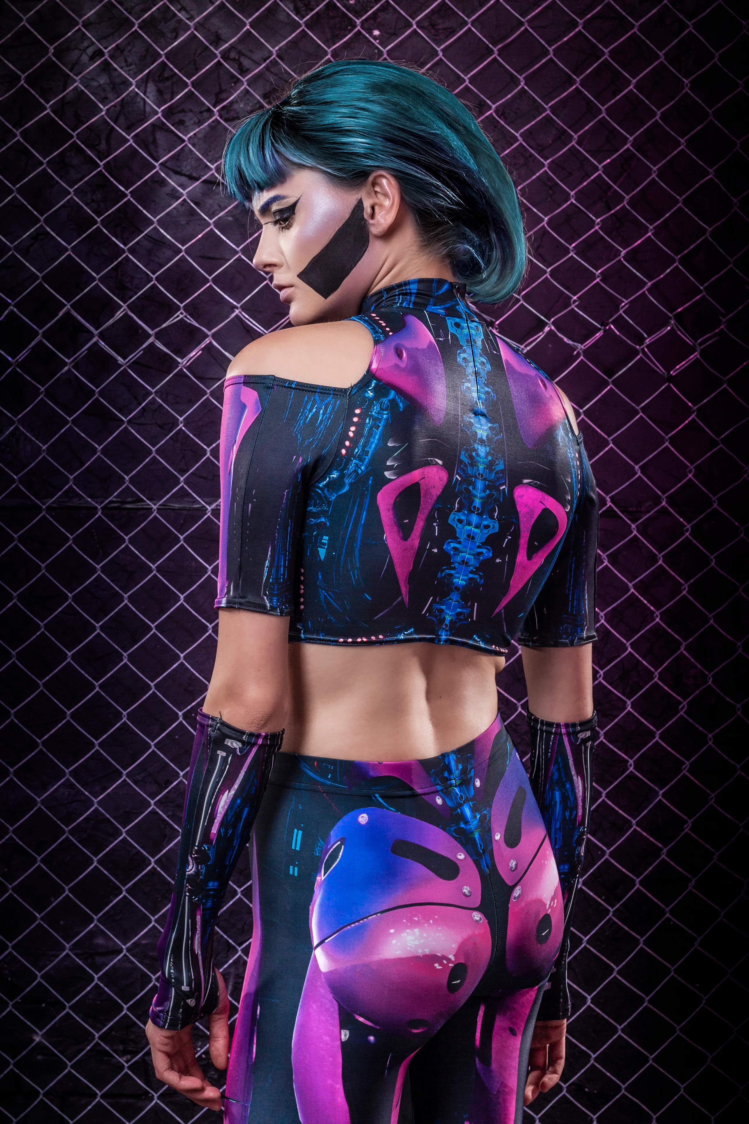 Cyberware Android Magenta Short Sleeve Top Set - Image 2
