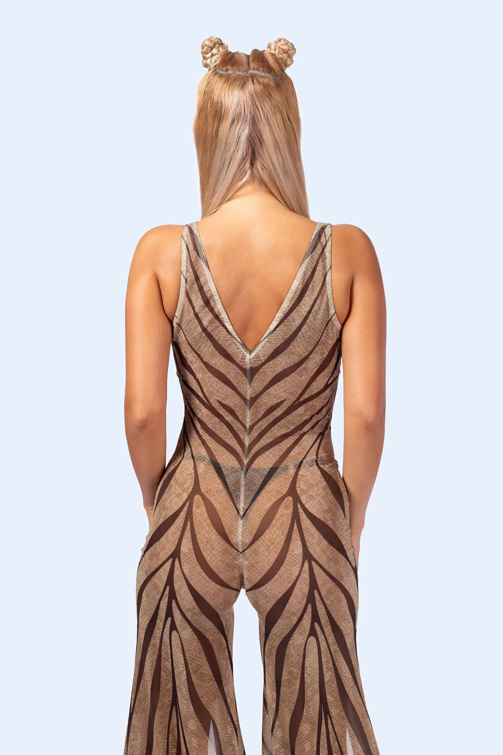 Desert Whisper Plunging Slit Romper - Image 4