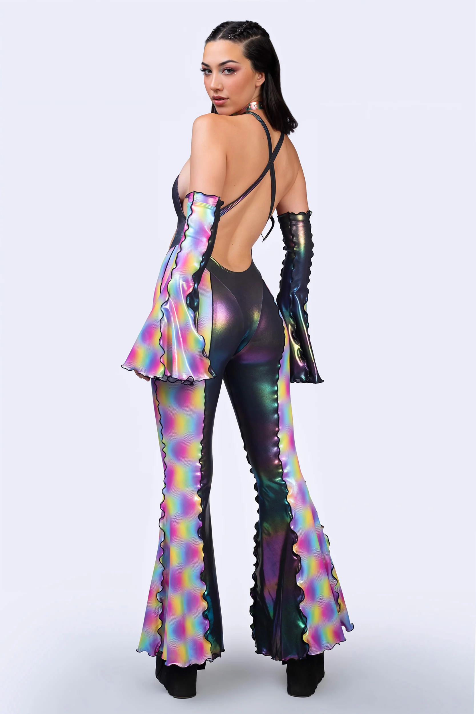 Dimensional Slip Criss Cross Romper - Image 4