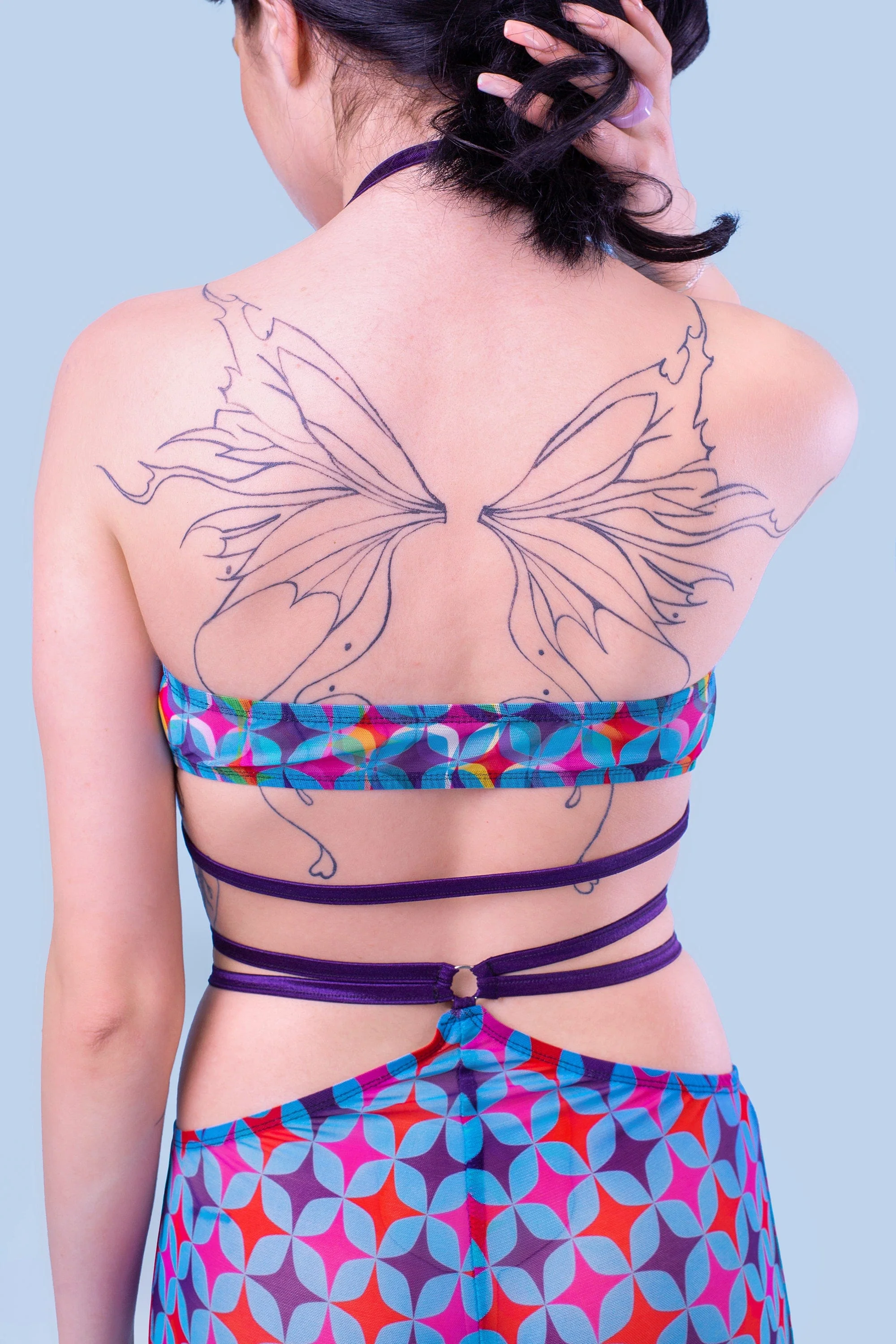 Disco Inferno Halter Mesh Top - Image 2
