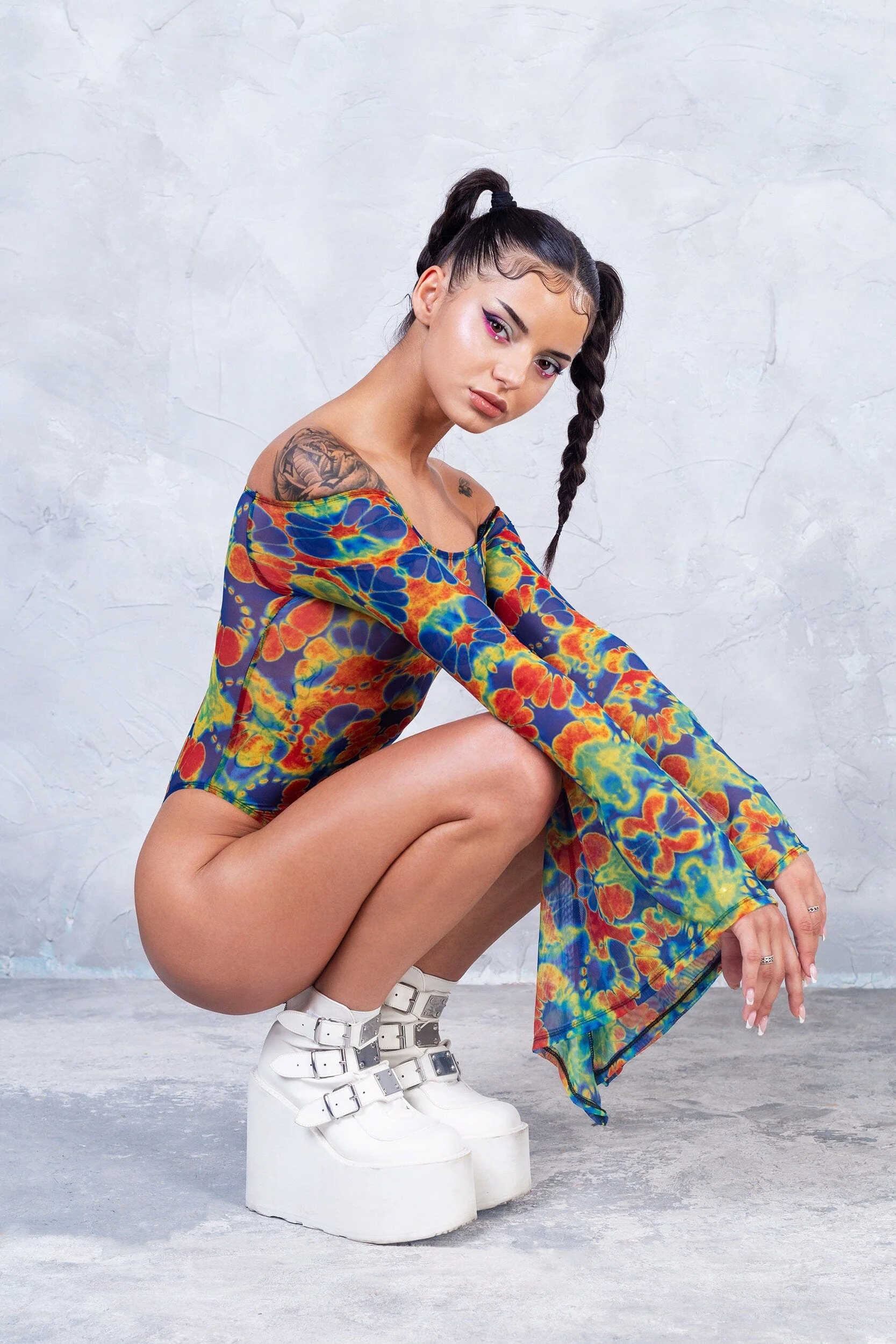 Dye-Hard sleeve Mesh Bodysuit - Image 5