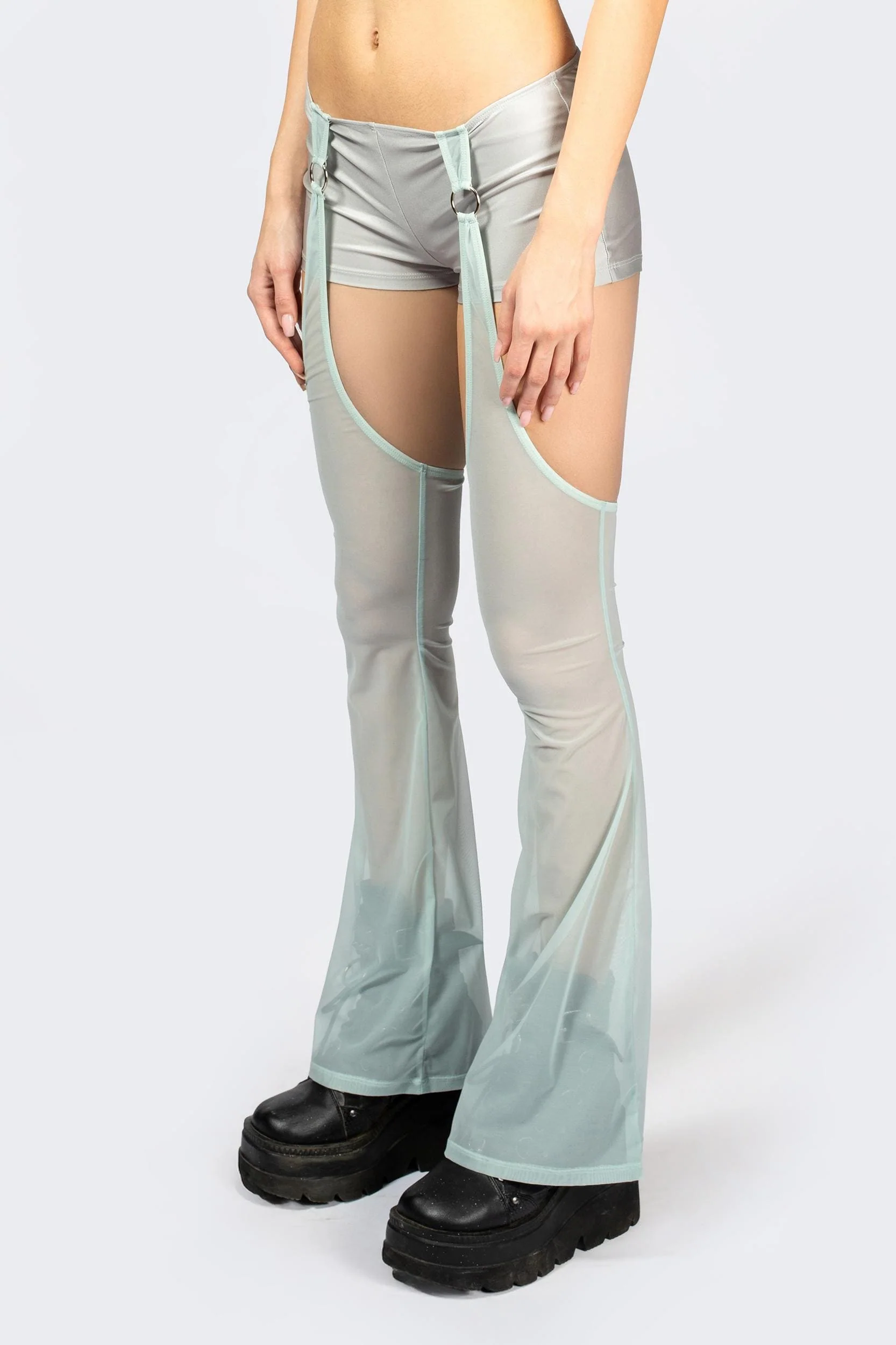 Entwined In Grey Top and Shorts with Chaps Set - Image 7