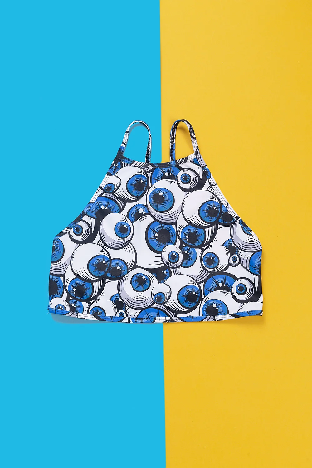 Eyeballz Blue Crop Top - Image 2
