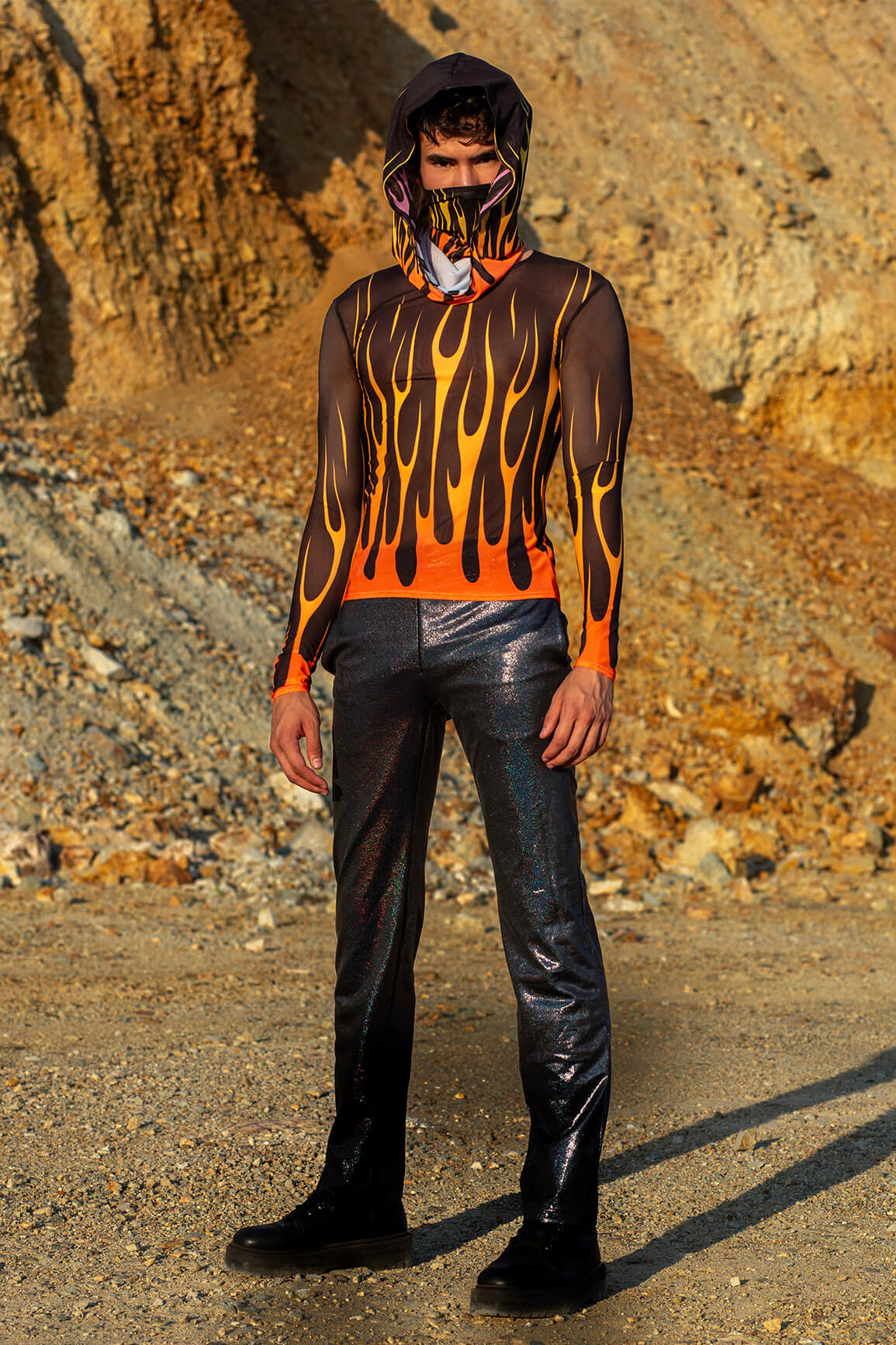 Firestarter Red Male Mesh Top - Image 7