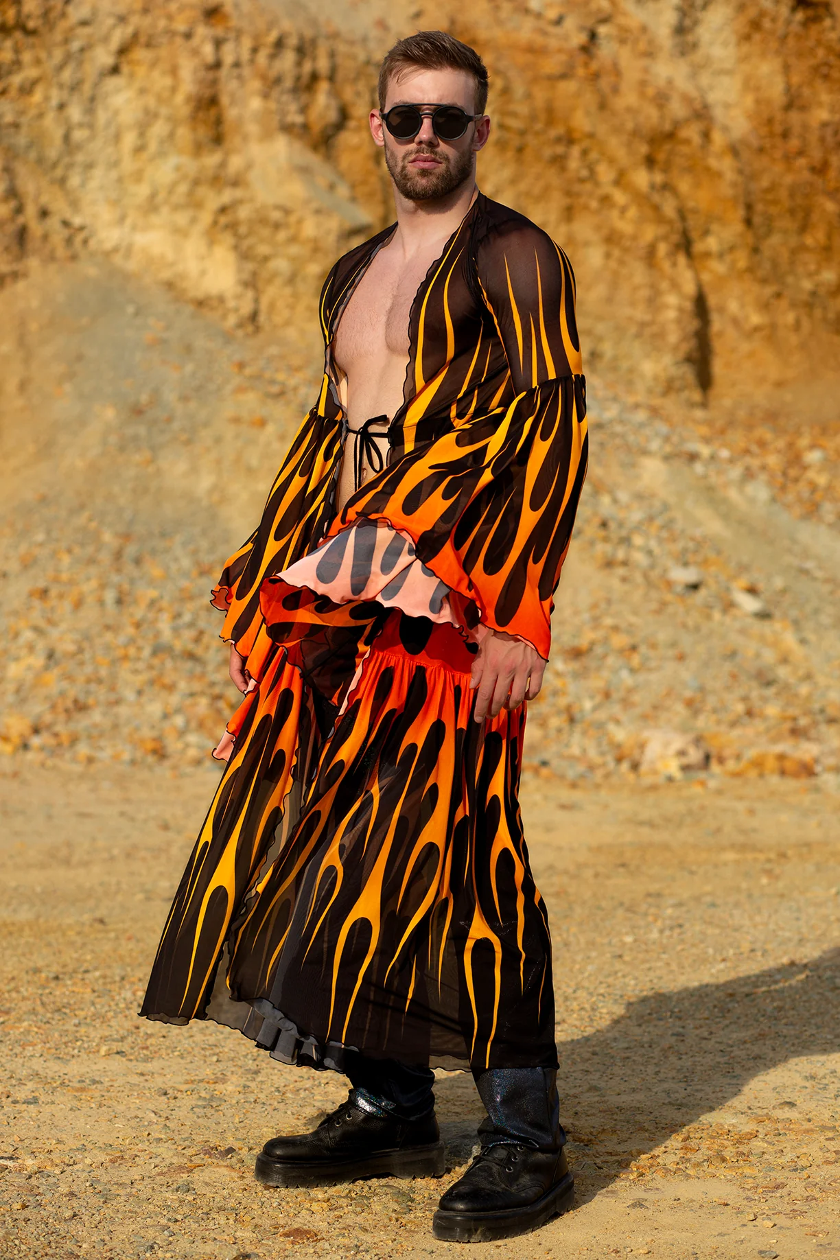 Firestarter Red Unisex Mesh Duster - Image 10
