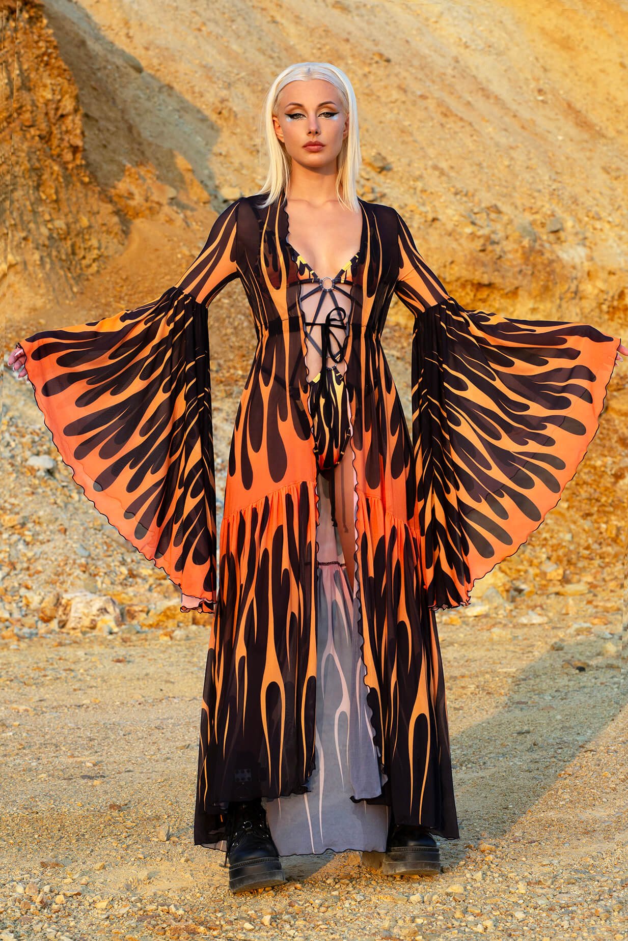 Firestarter Red Unisex Mesh Duster - Image 9