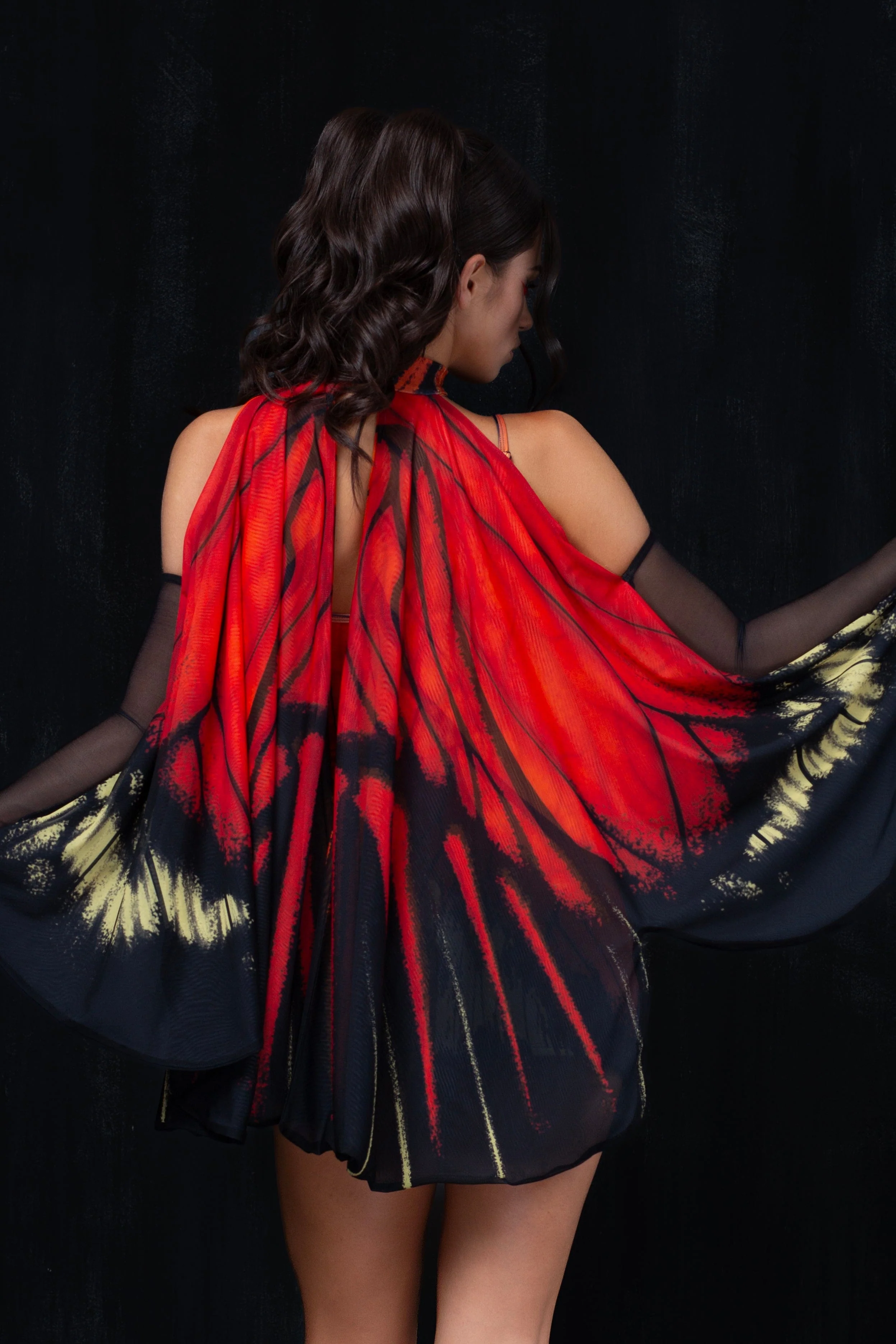 Flameburst V-Neck Dress - Image 2