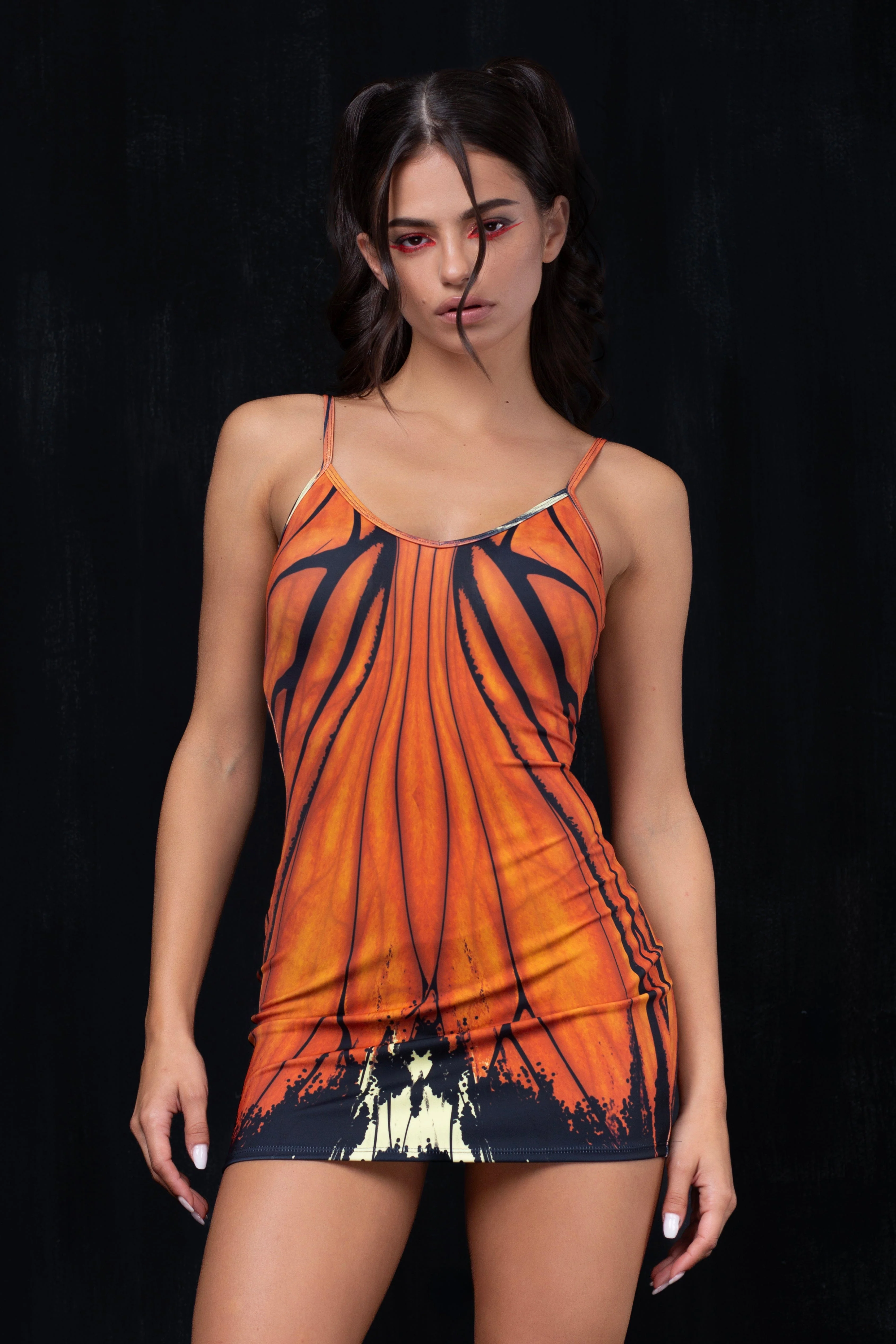 Flameburst V-Neck Dress - Image 5
