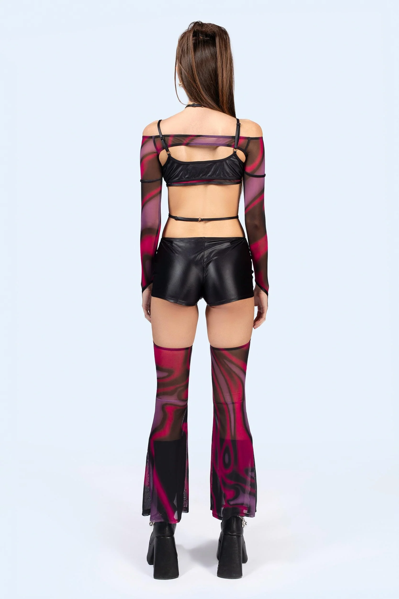 Flow Micro Shorts With Mesh Chaps - Image 5