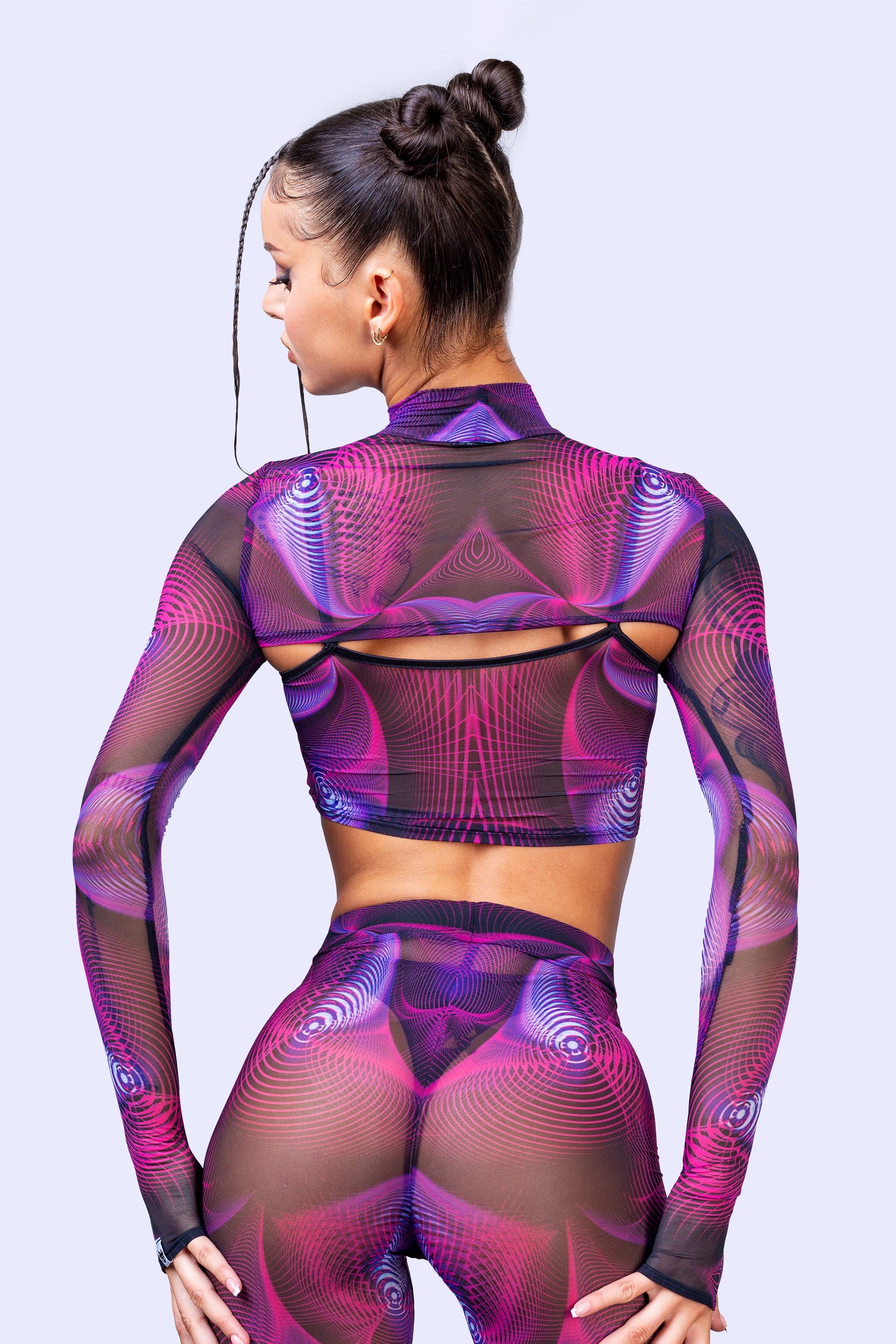 Fluctuation Mesh 2 Piece Shrug Set - Image 6