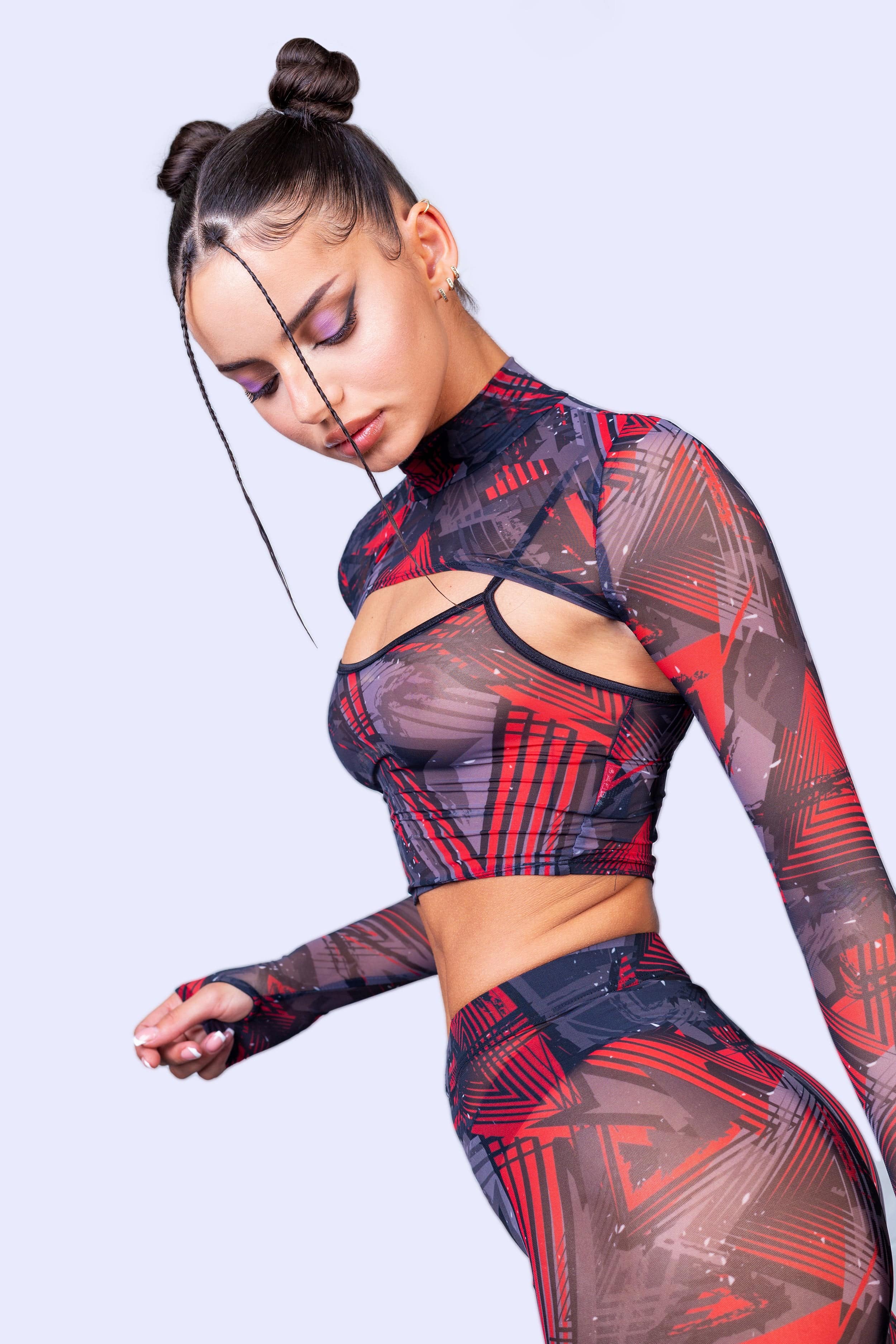 Futura Mesh 2 Piece Shrug Top - Image 3
