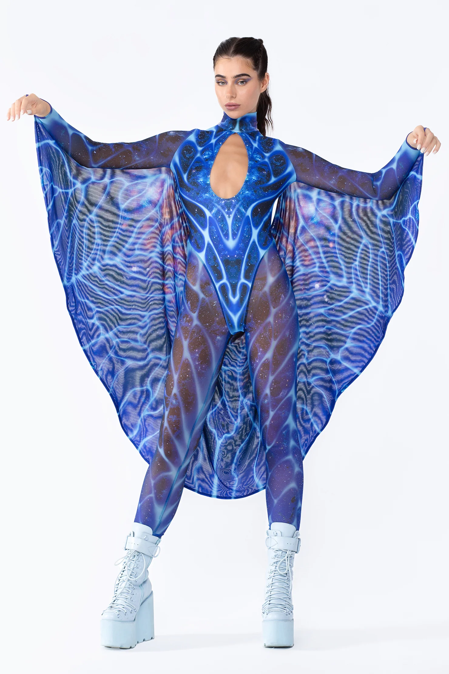 Galactic Stream Keyhole Winged Catsuit - Image 3
