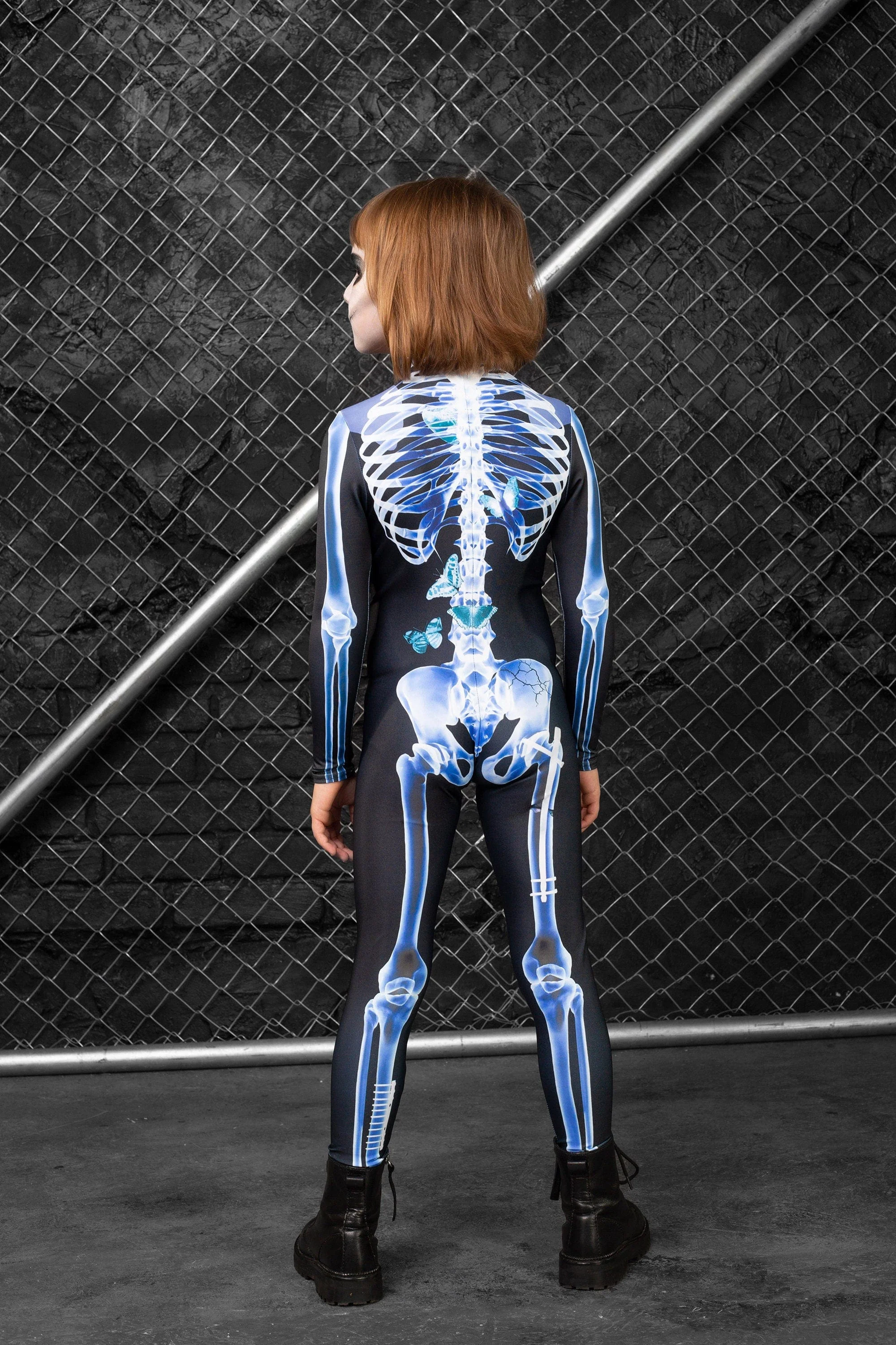 Girl's X-Ray Skeleton FZ Costume - Image 2