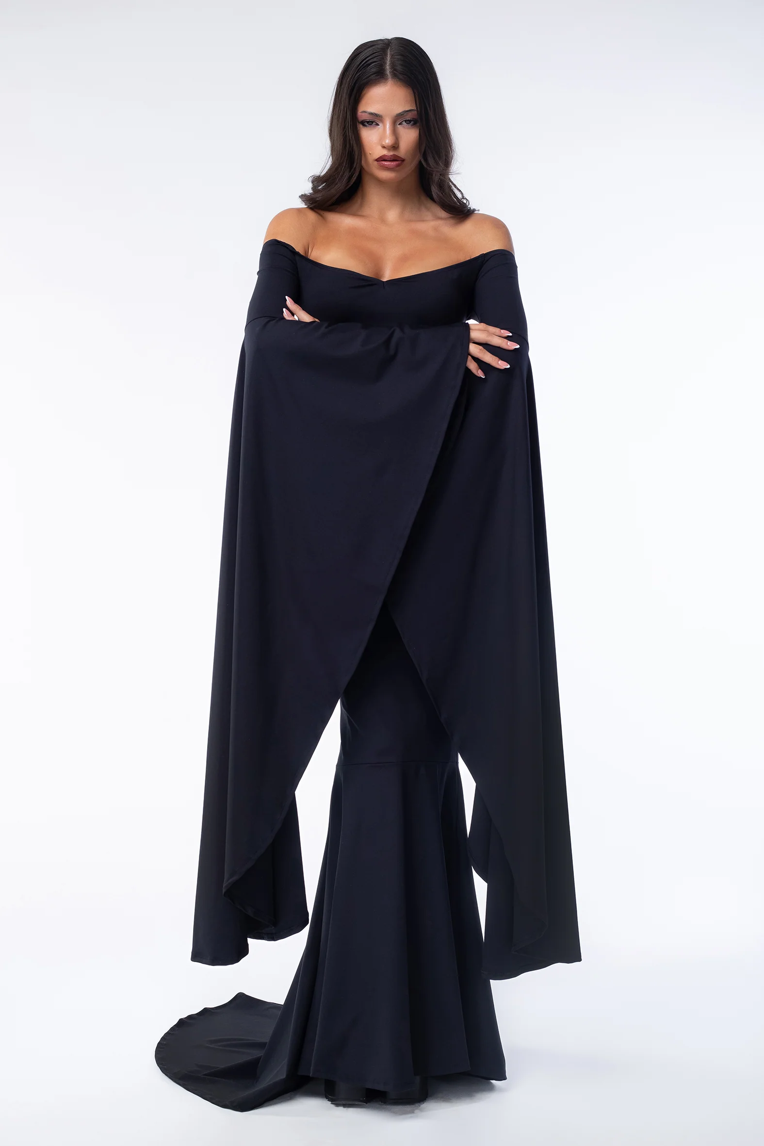 Gothic Grace Off-Shoulder Dress - Image 2