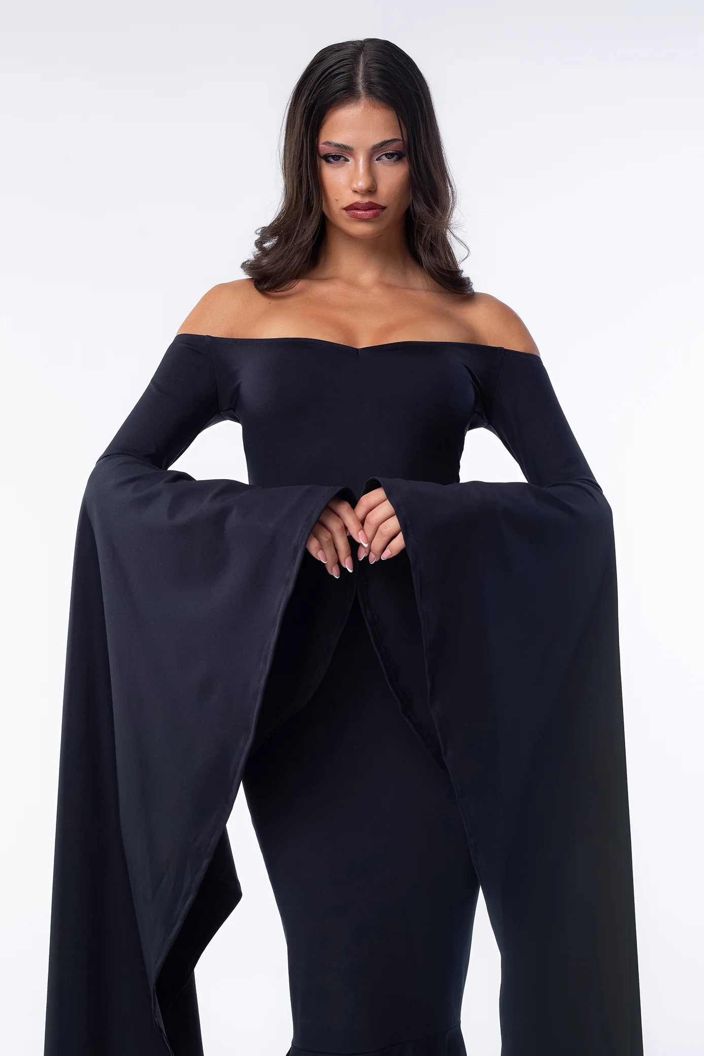 Gothic Grace Off-Shoulder Dress - Image 4