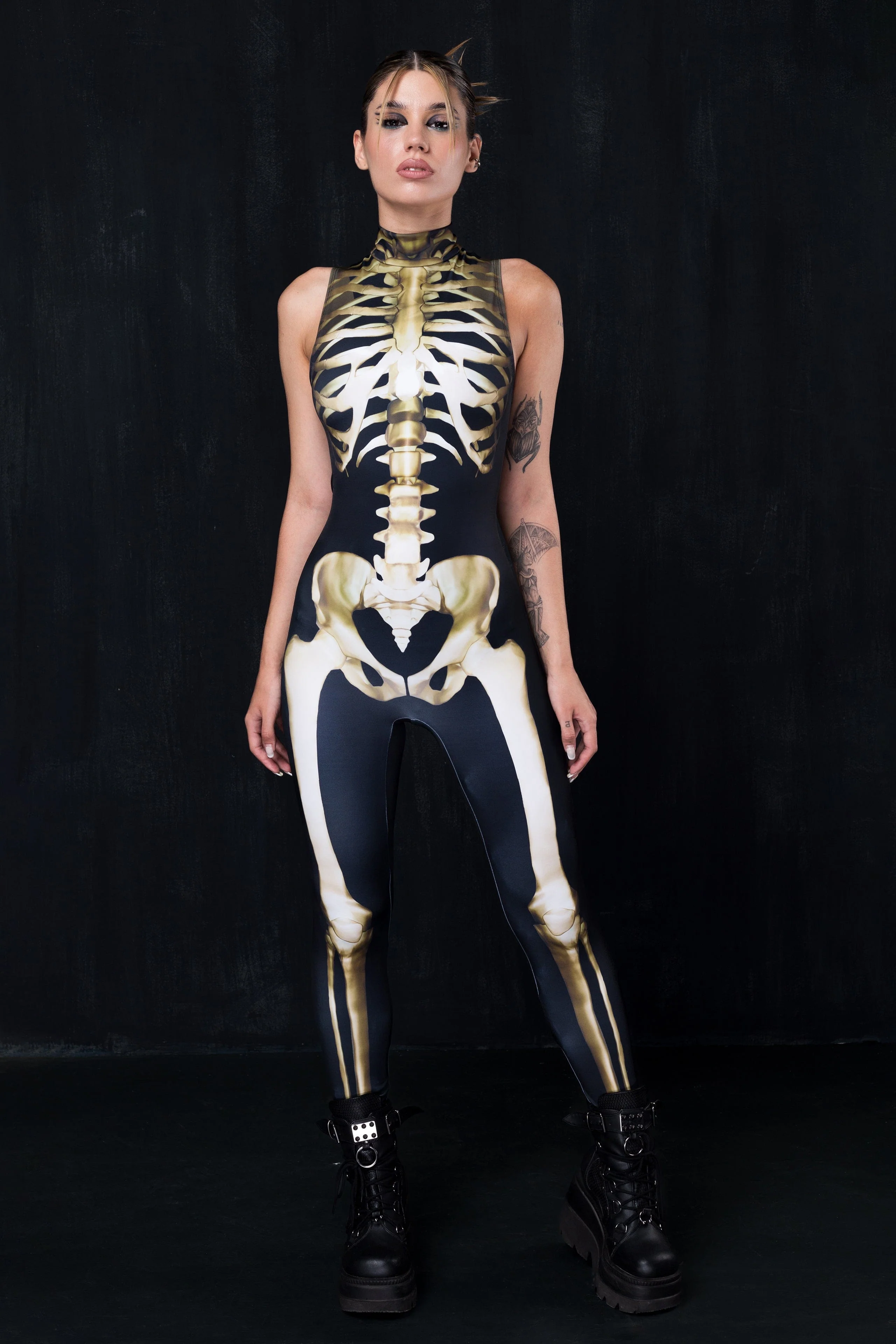 Graveyard Skeleton Sleeveless Costume - Image 3