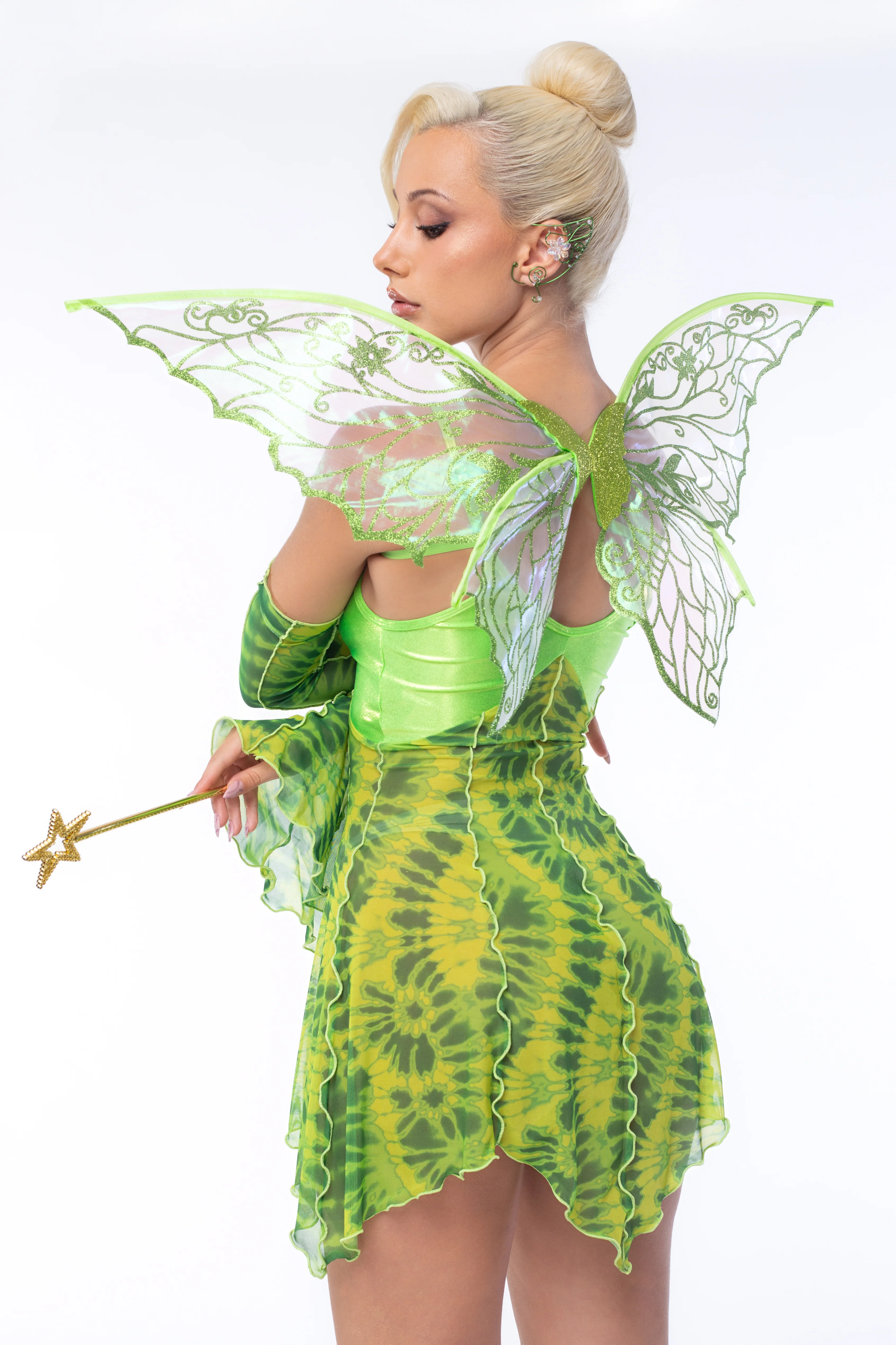 Green Glitter Fairy Wings - Image 2