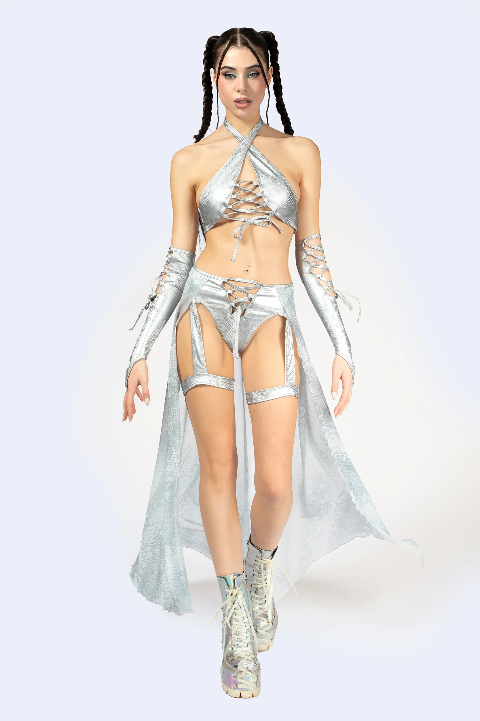 Hard To Get Lace Up Halter Top - Image 3
