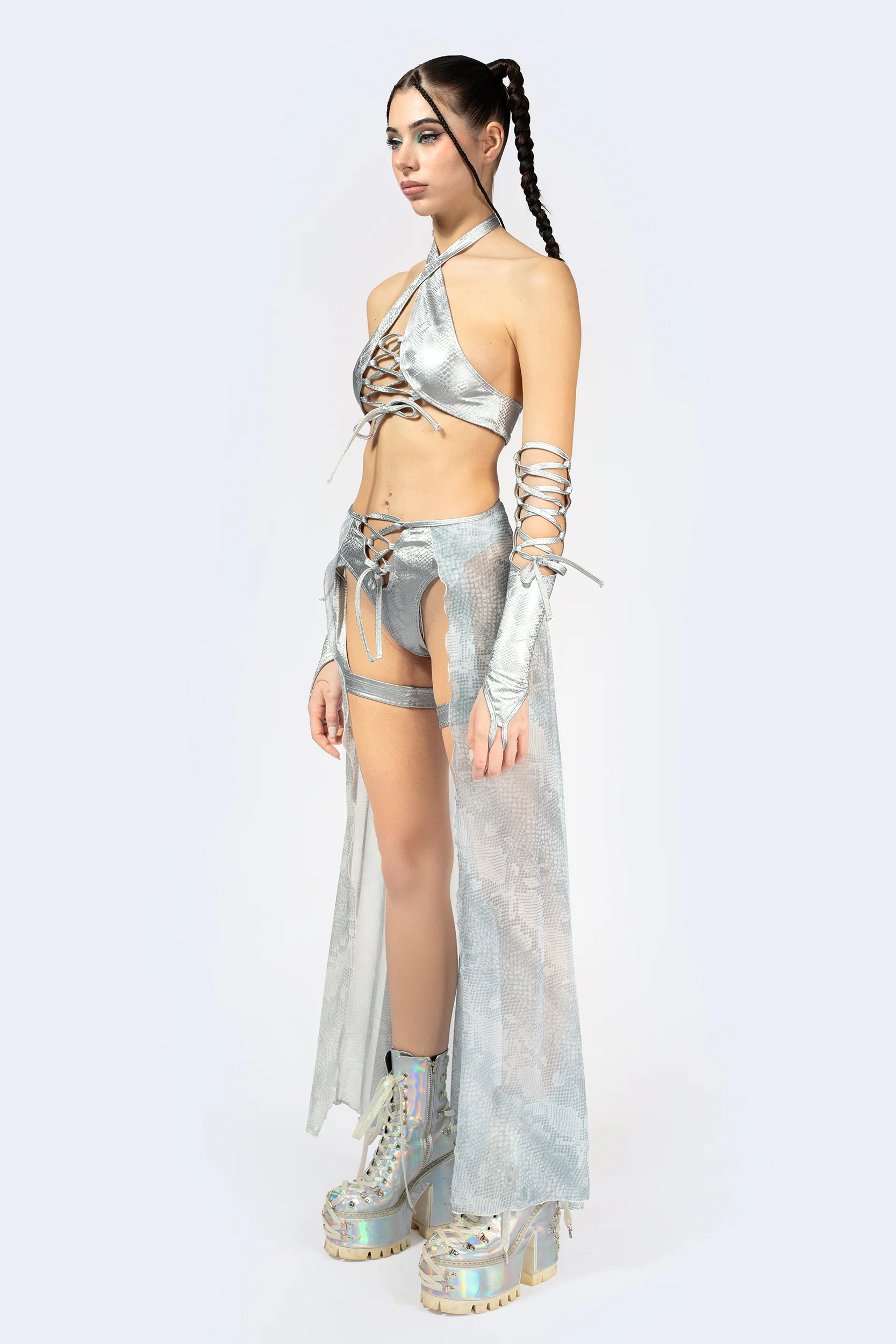 Hard To Get Lace Up Halter Top - Image 4