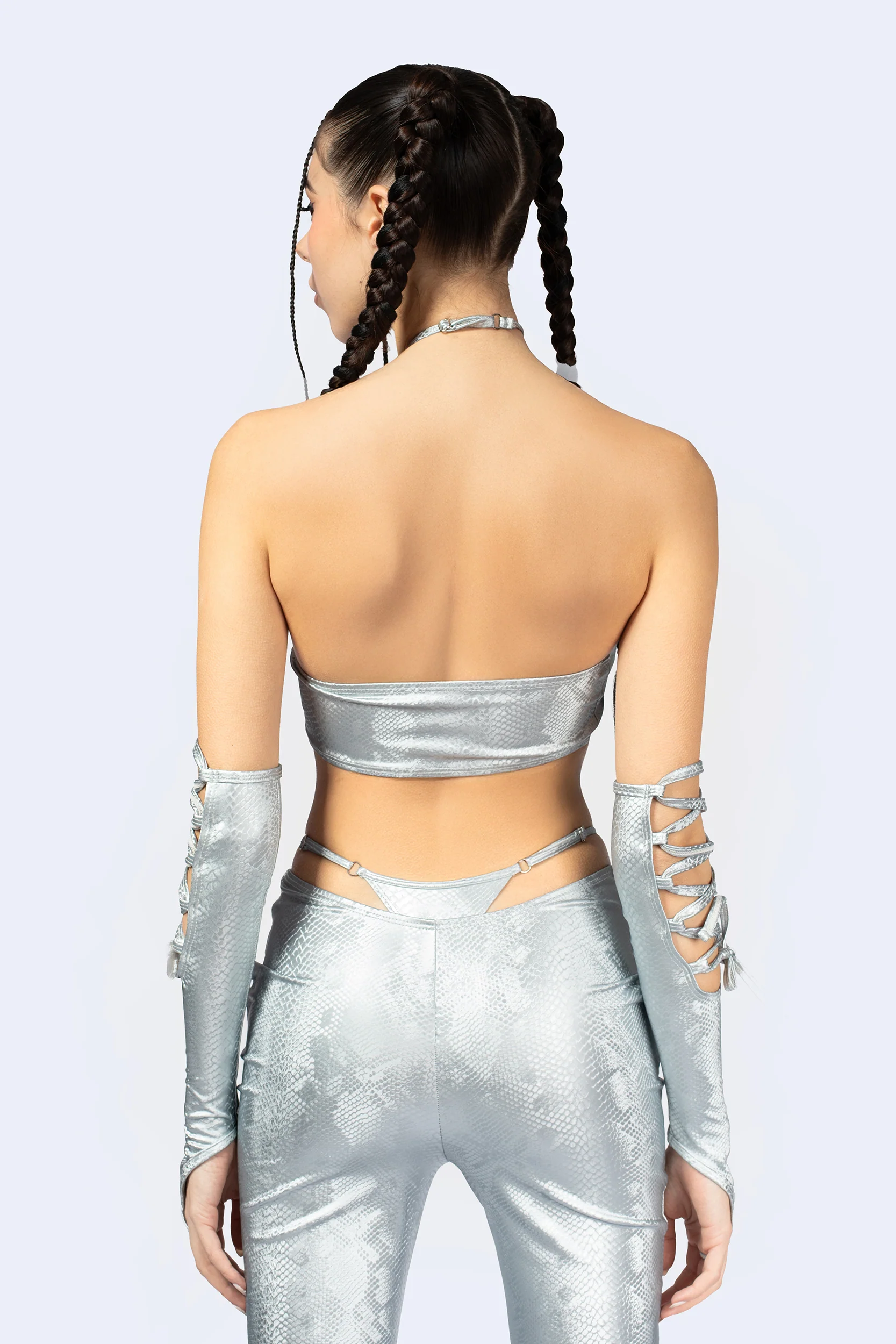 Hard To Get Lace Up Halter Top and Pants Set - Image 5