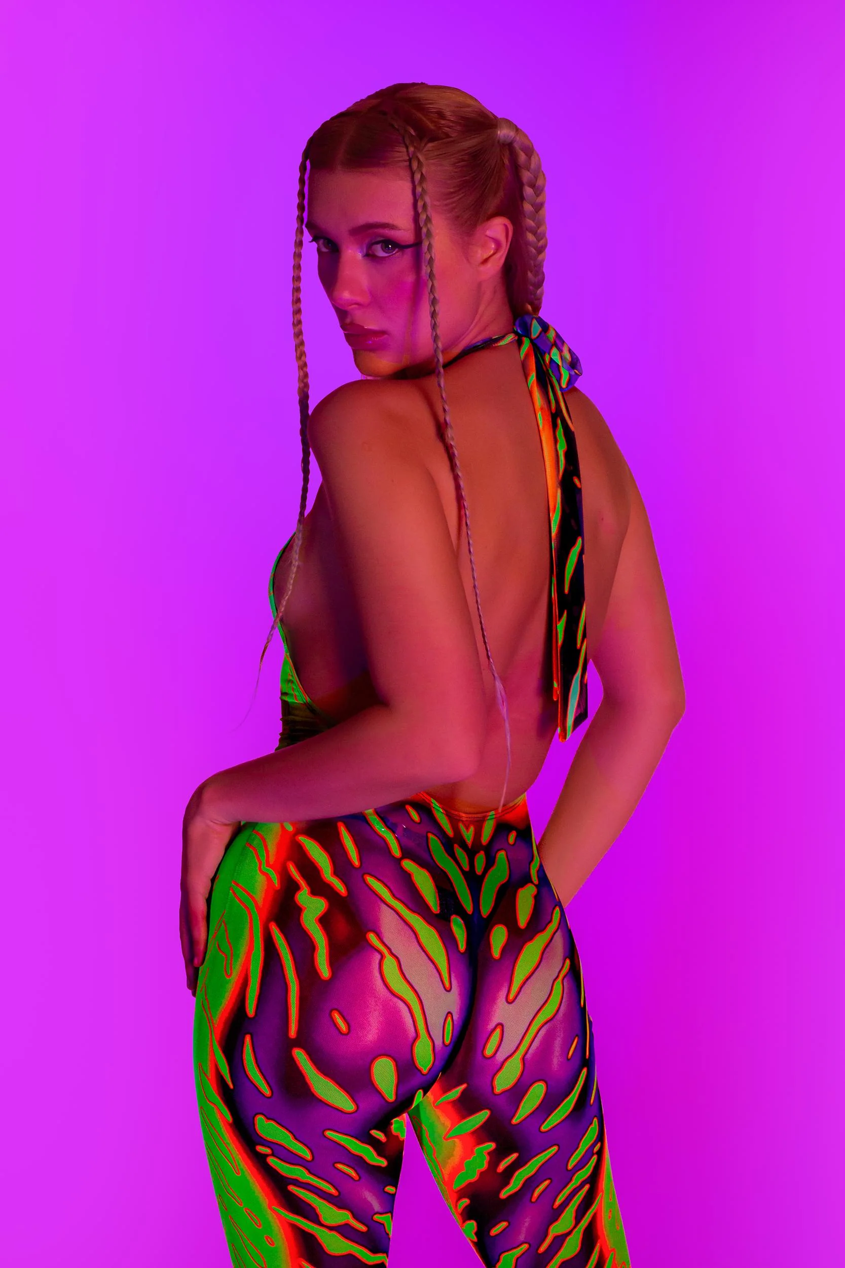 Heightened Instinct Toxic Mesh Halter Romper - Image 3