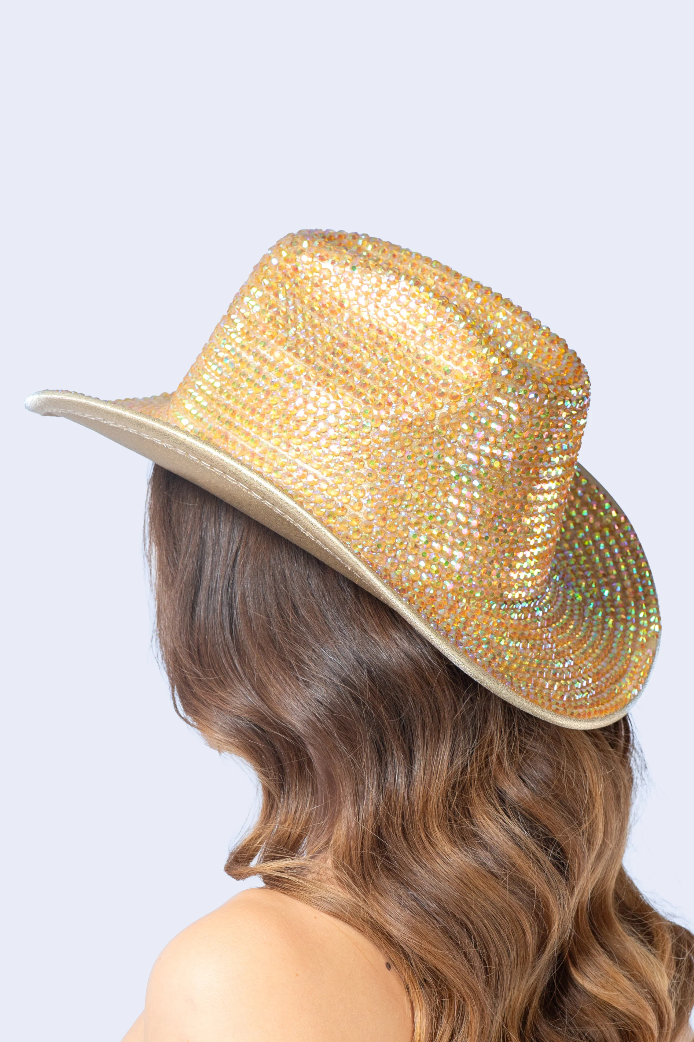 Howdy Gold Bedazzeled Cowboy Hat - Image 3