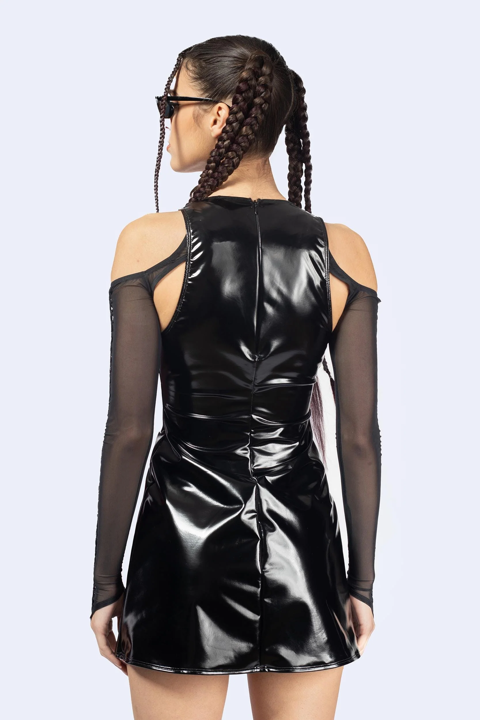 Inertia Mini Dress And Handwoven Mesh Shrug - Image 2