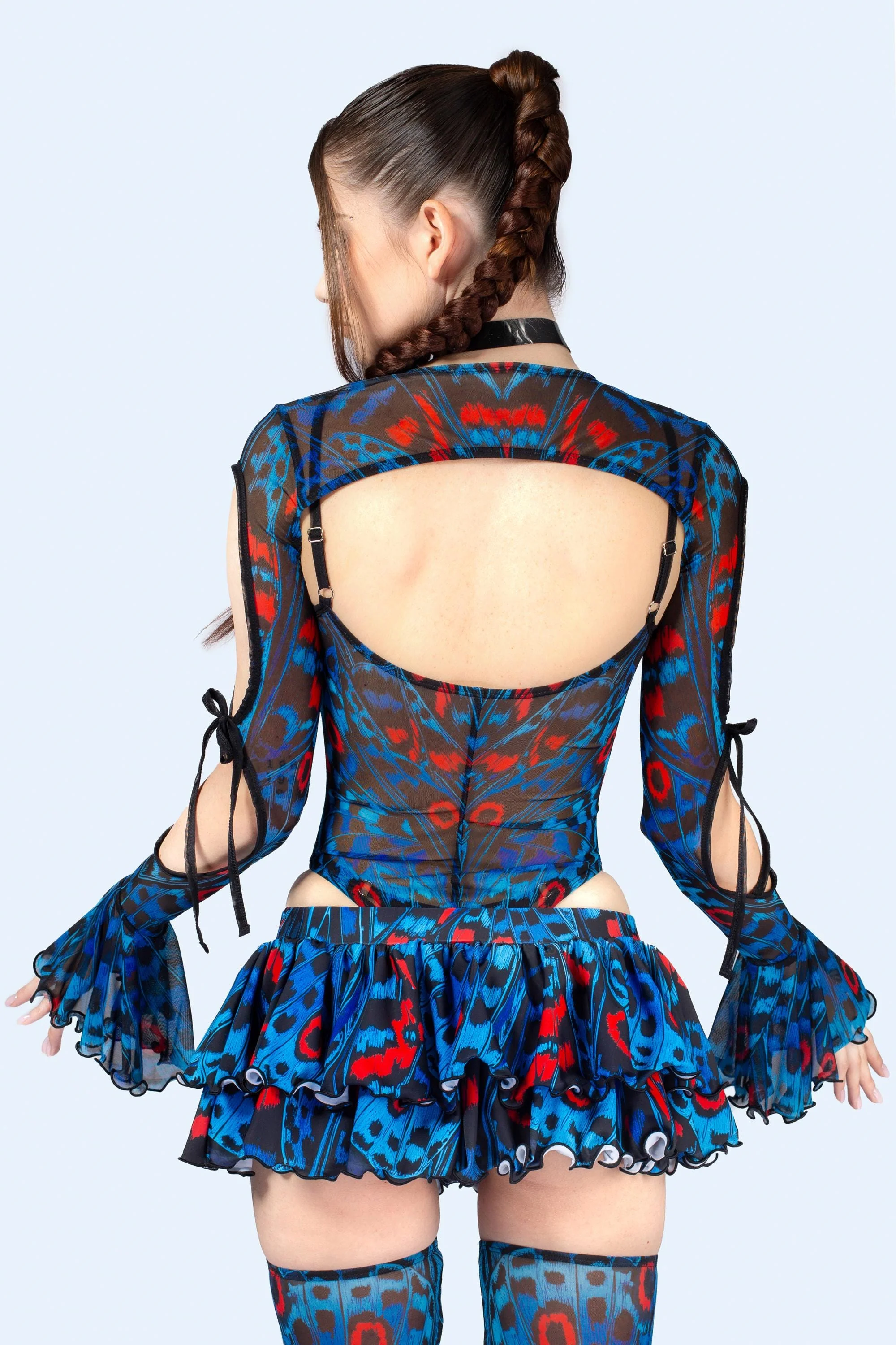 Insighting Ribbon Bodysuit And Shrug - Image 2