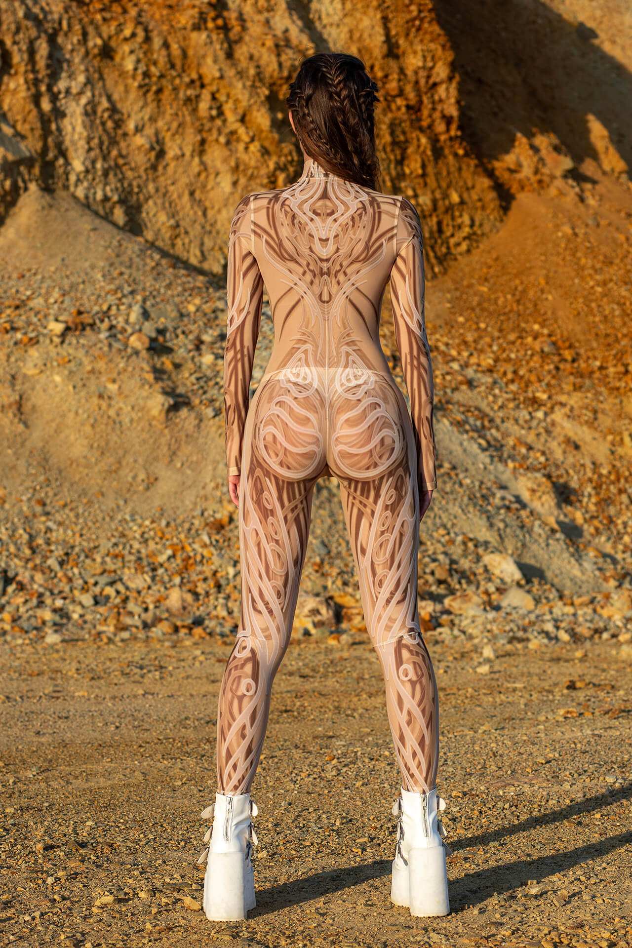 Ivory Shell Mesh Costume - Image 4