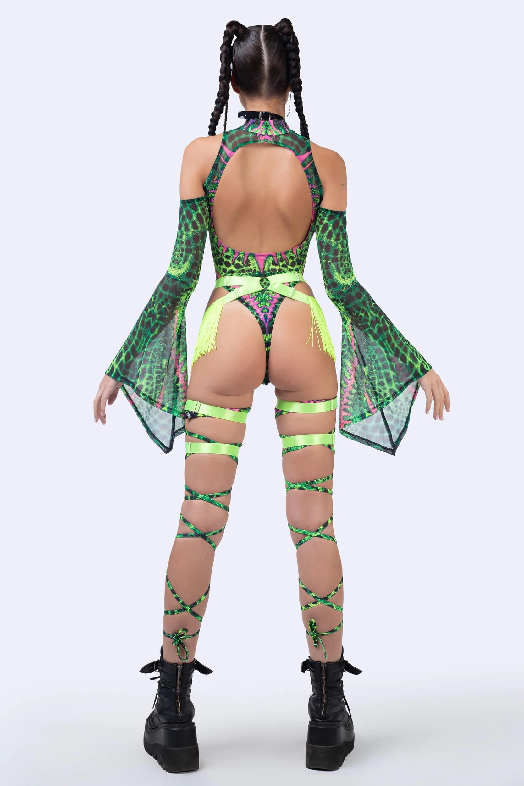Jungle Jade Flared Sleeve Bodysuit - Image 8