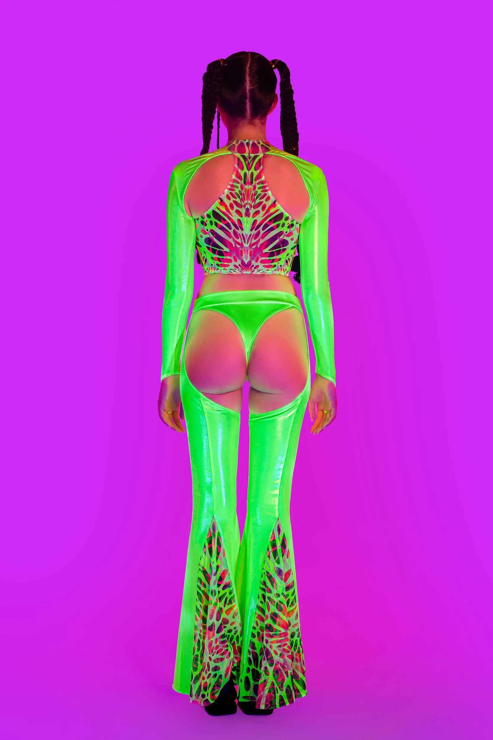 Lime Wire Flared Chaps - Image 5