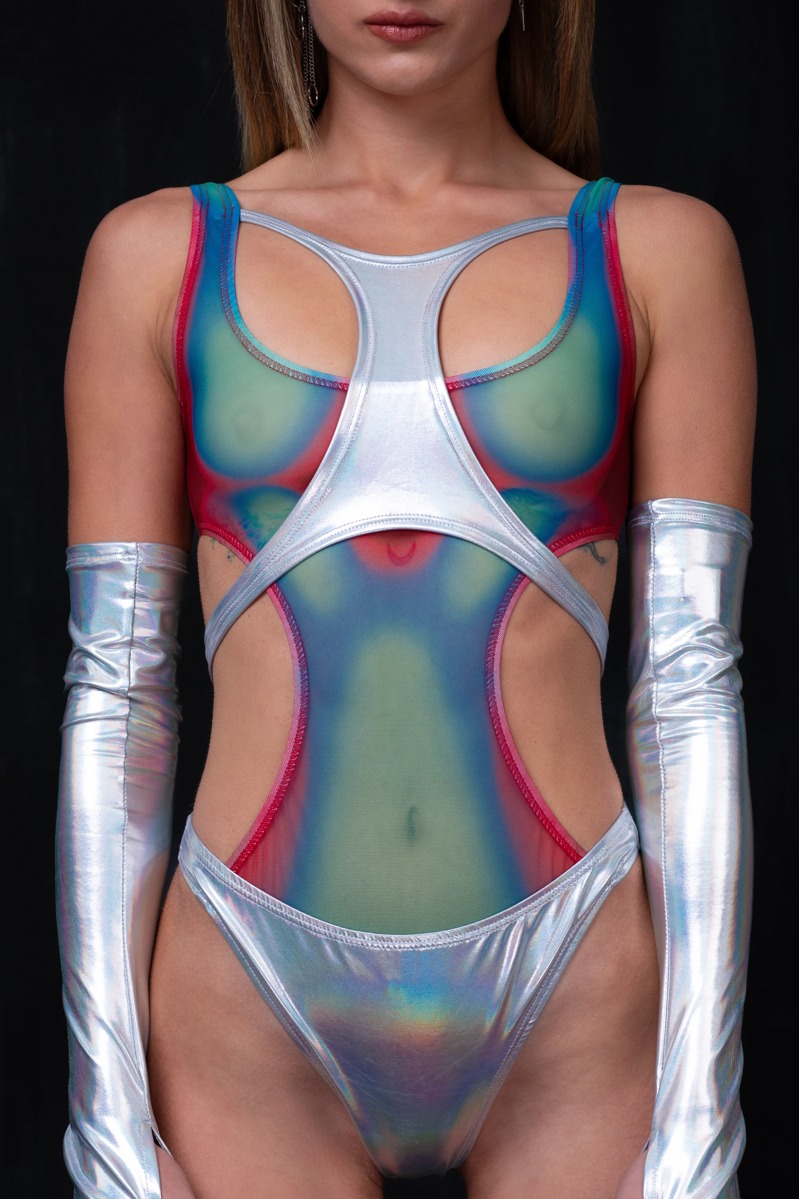 Magnetic Storm Paneled Holo Bodysuit - Image 5