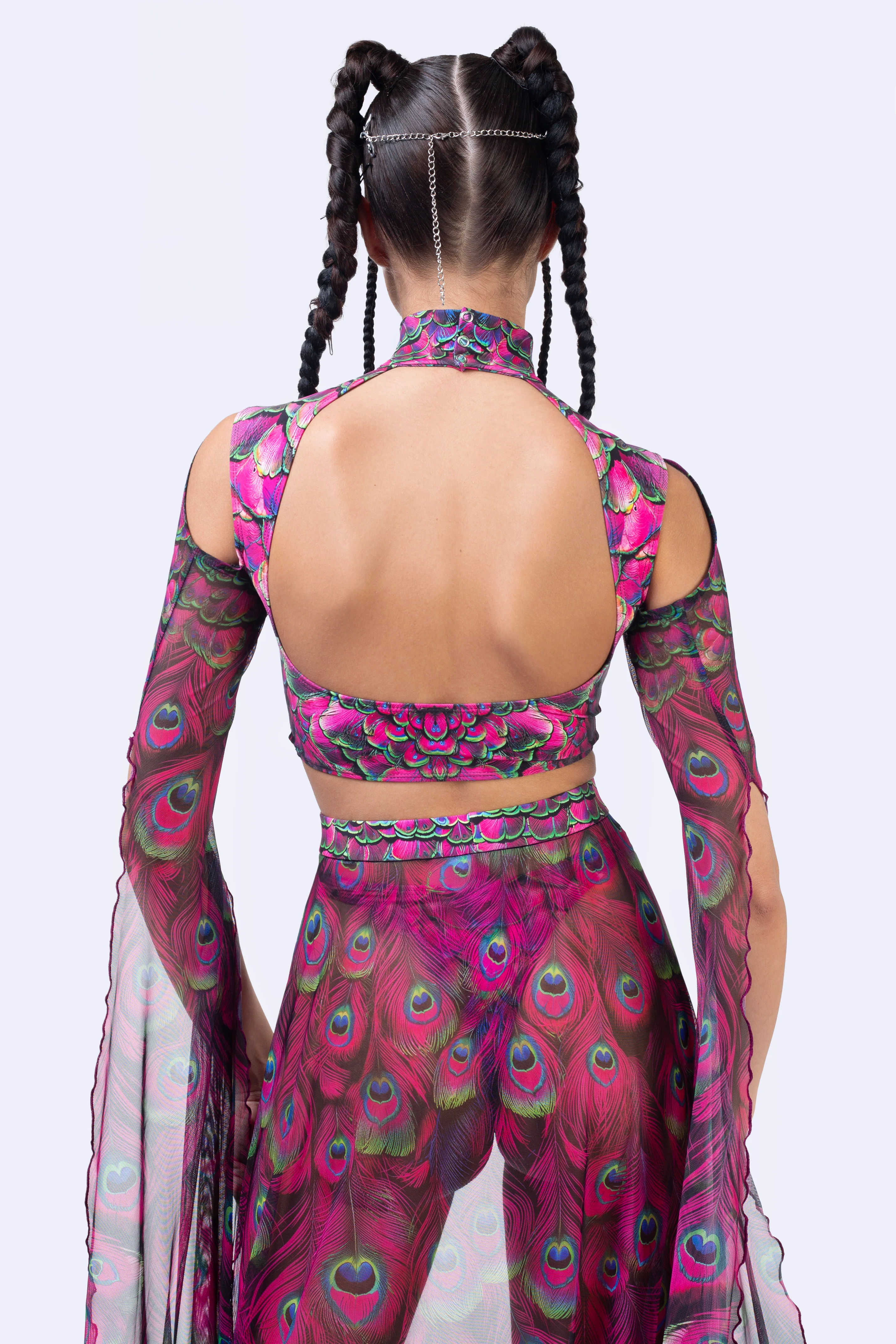 Mystic Peacock Magenta Maxi Sleeve Top - Image 4