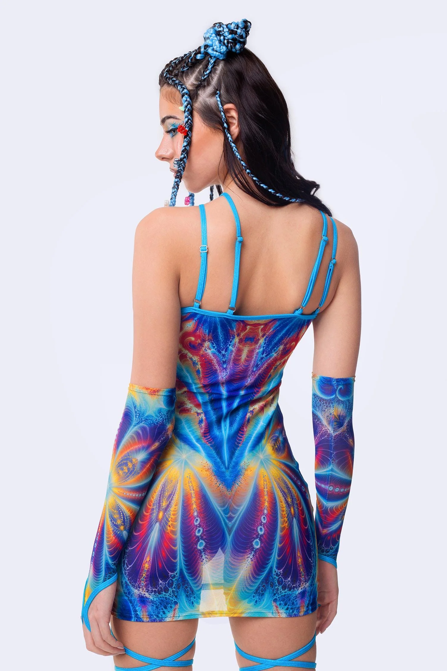 Neon Metamorph Criss Cross Dress - Image 2