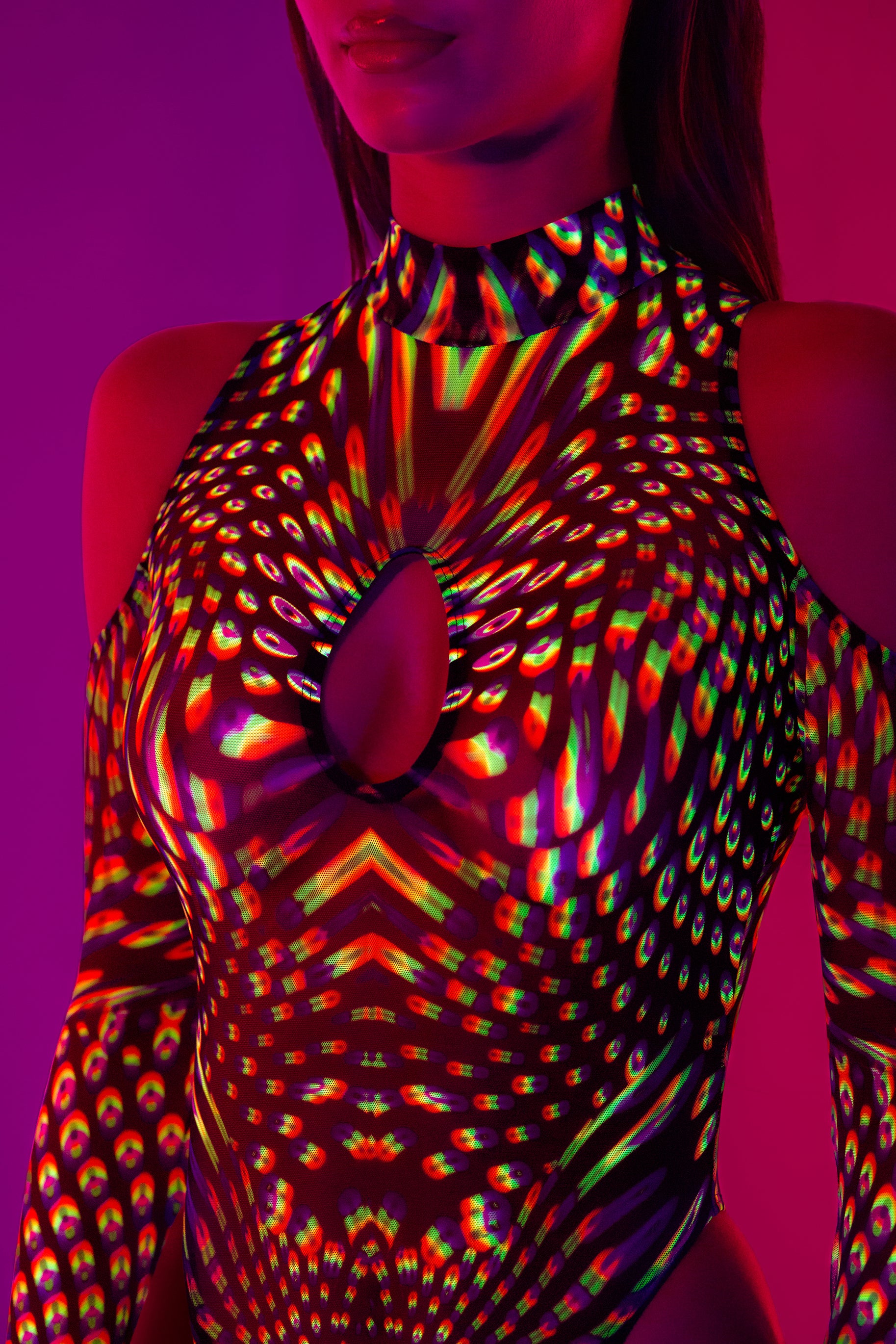 Neon Pulsar Flared Sleeve Bodysuit - Image 5