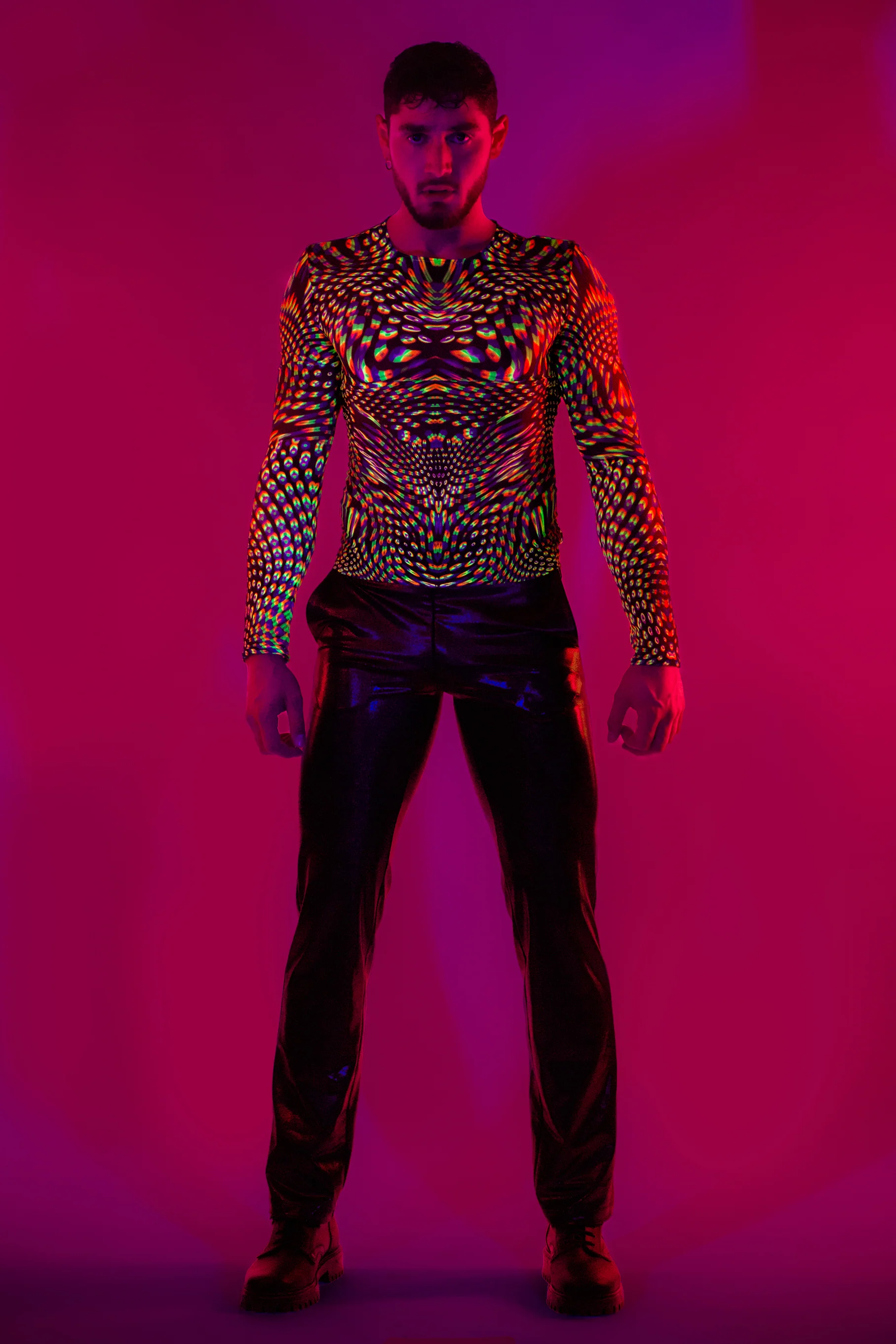 Neon Pulsar Male Mesh Top - Image 3