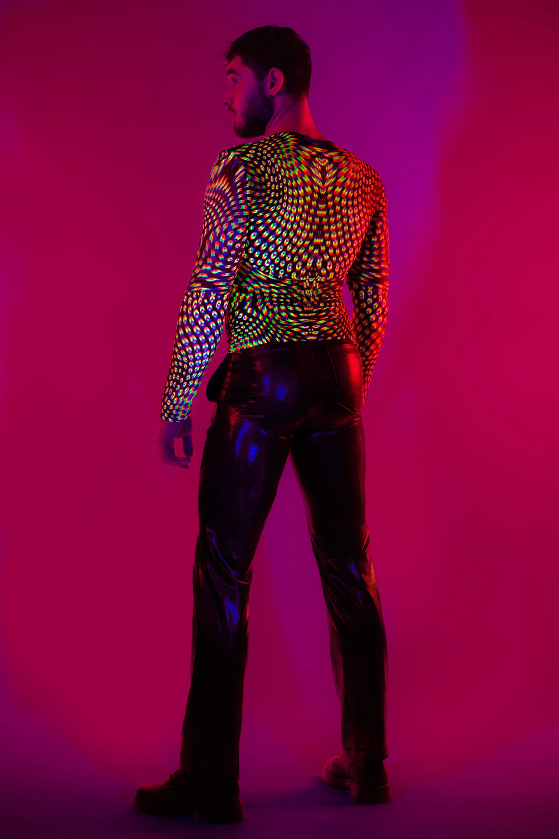 Neon Pulsar Male Mesh Top - Image 4