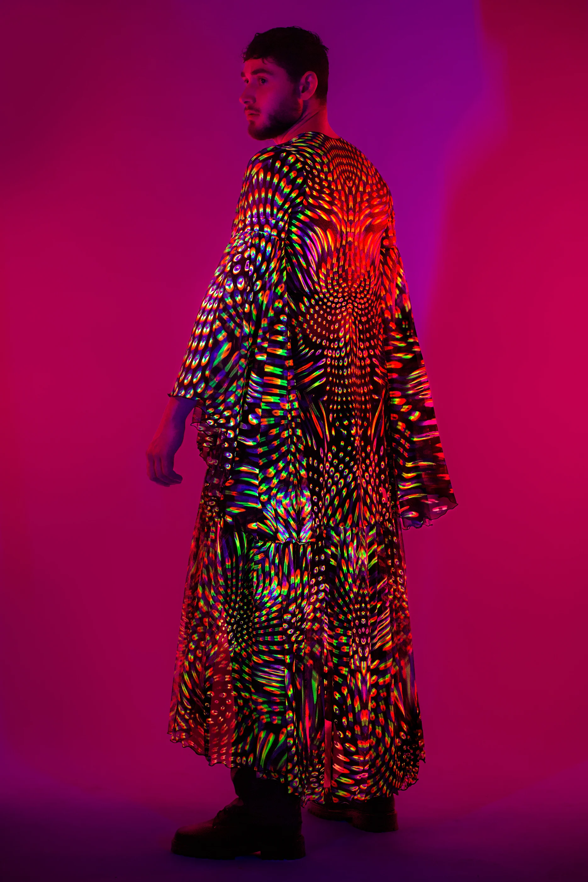 Neon Pulsar Unisex Mesh Duster - Image 4